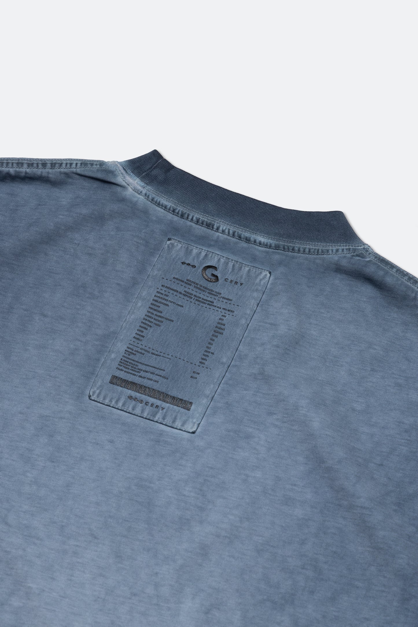 GROCERY DIRTY WASHED INVOICE SLEEVELESS T-SHIRT/ NAVY