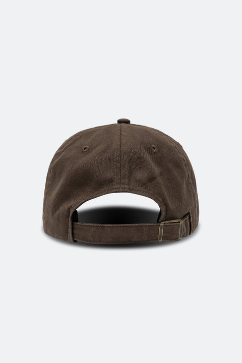 GROSPORTS LIGHT WASHED EMBROIDERY LOGO CAP/ BROWN