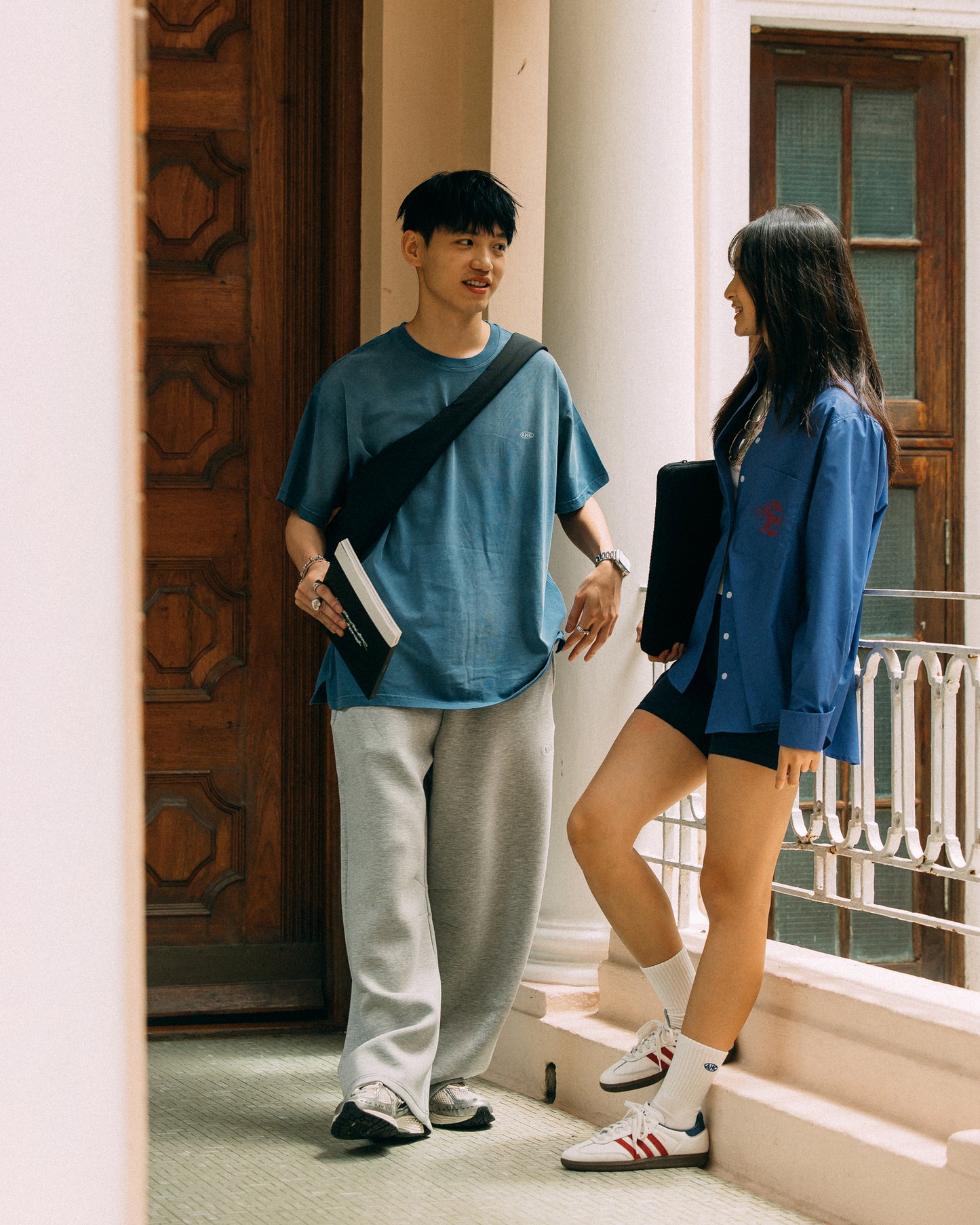 Aim Higher Club Logo Tee/ Washed Sky Blue