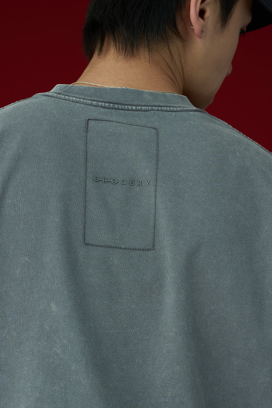 GROCERY BASIC WASHED LONG TOP/ GREY
