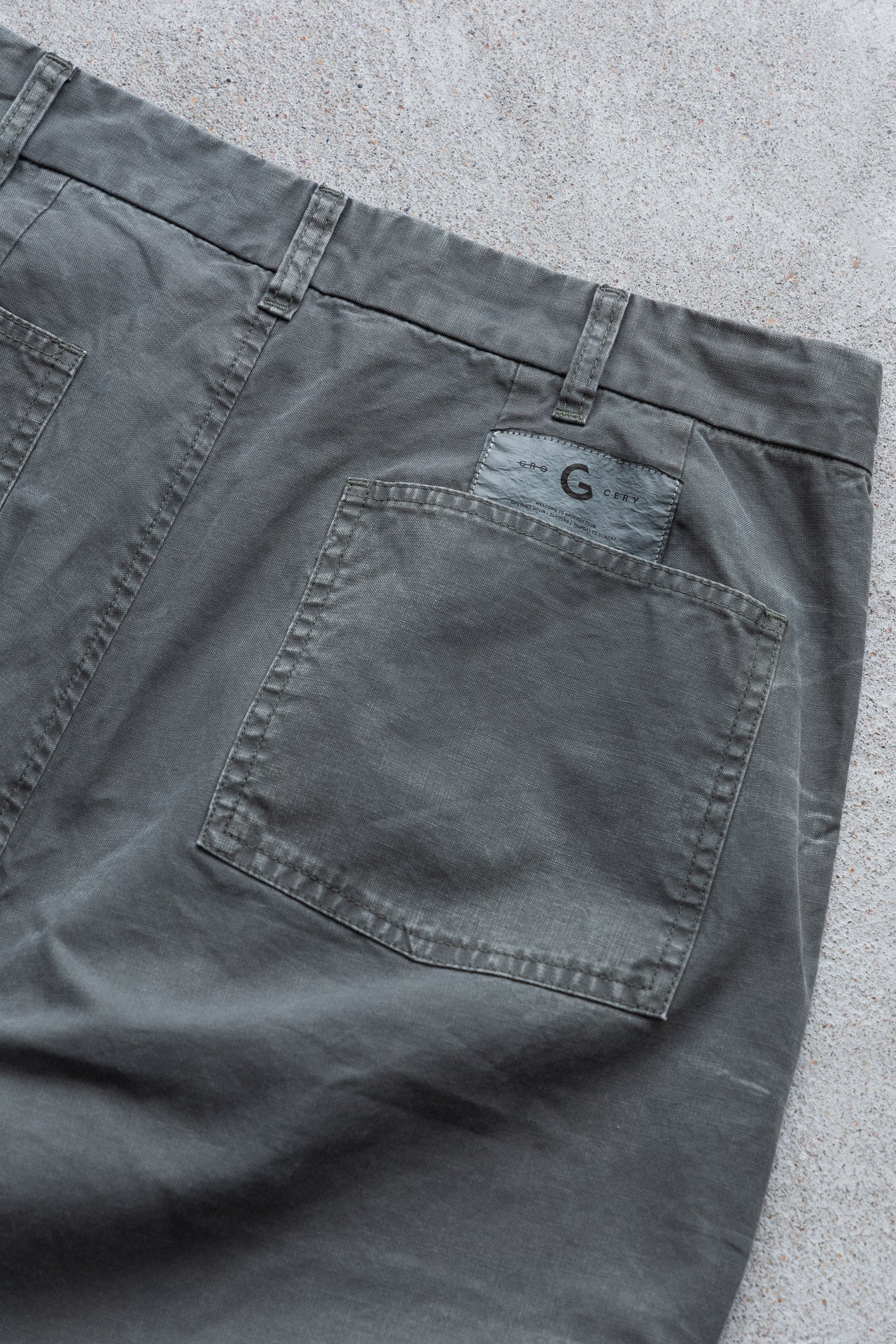 GROCERY FW23 PT-009 HEAVY WASHED WIDE CHINO/ WASHED OLIVE