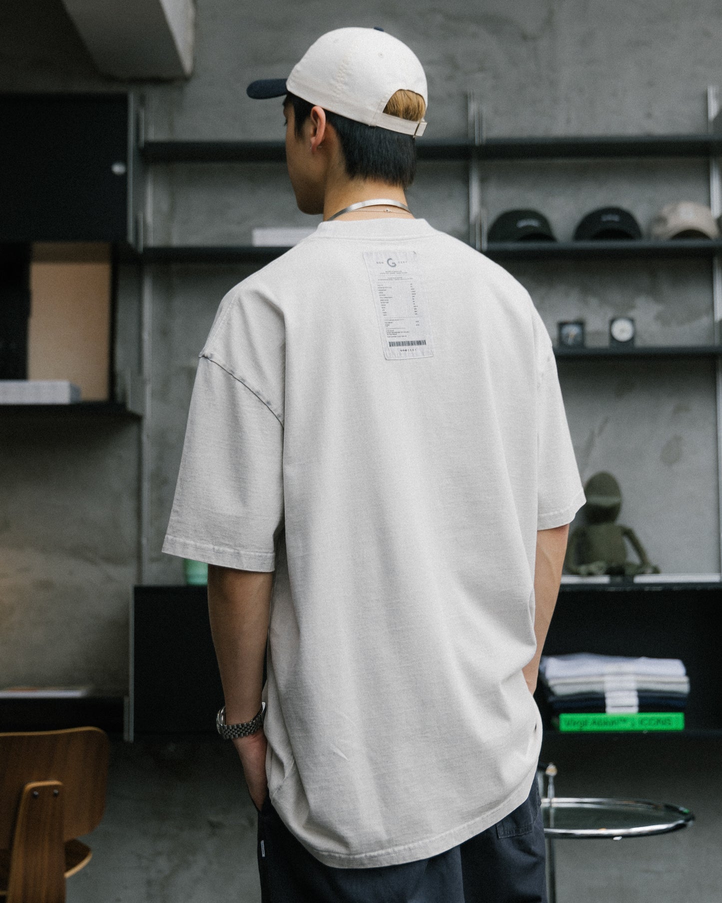 GROCERY SNOW WASHED INVOICE TEE/ CREAM