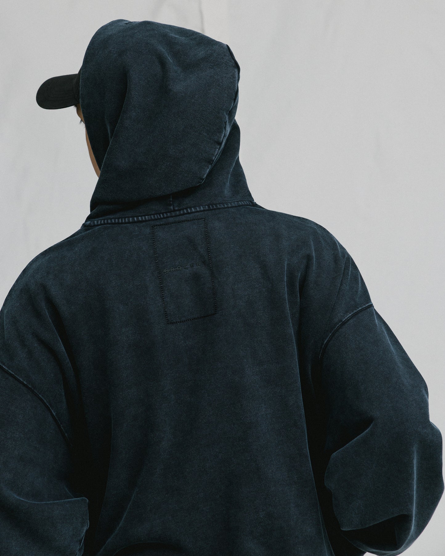 GROCERY BASIC WASHED HOODIE/ BLACK