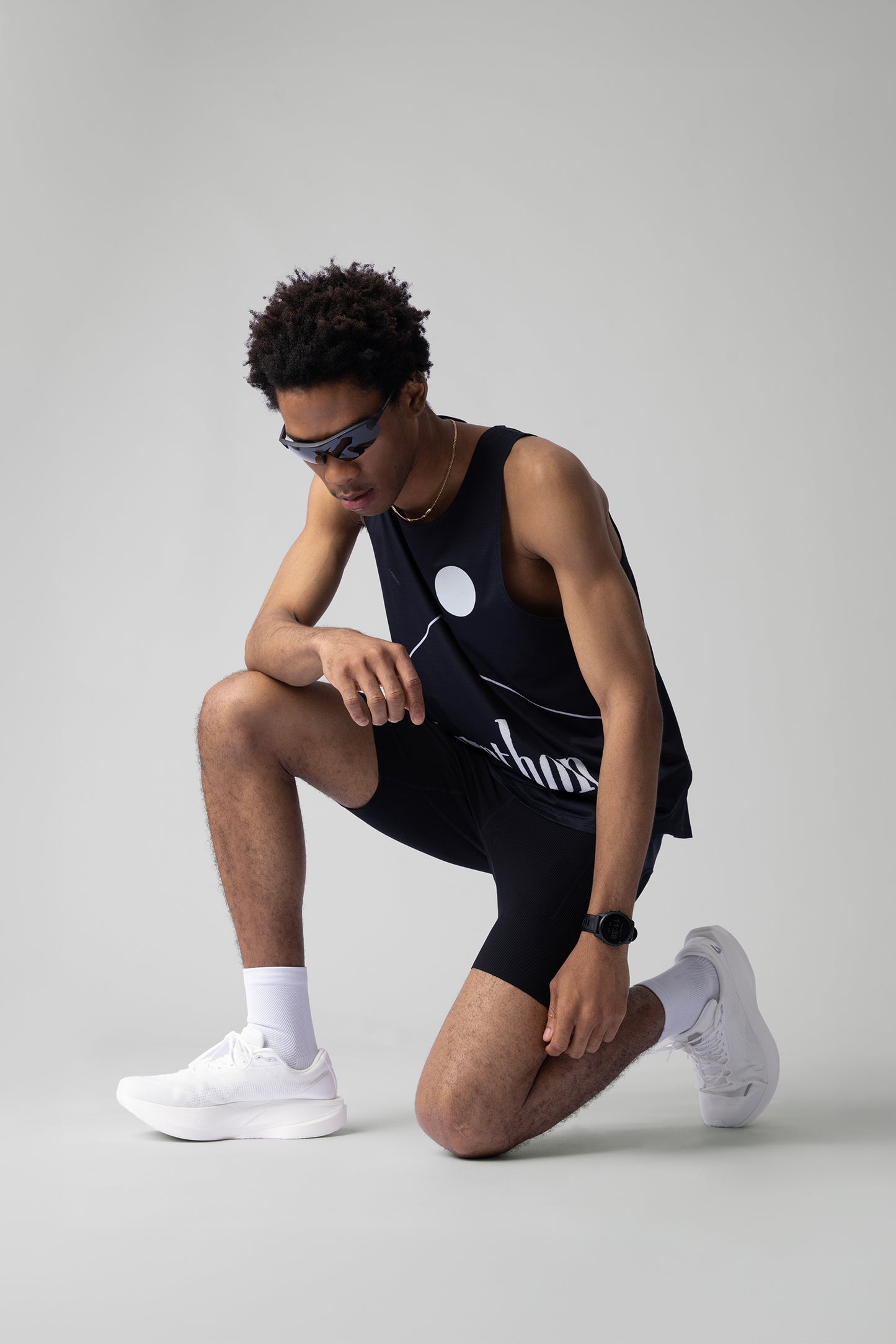 PARTICIPATION MARATHON BLACK SINGLET