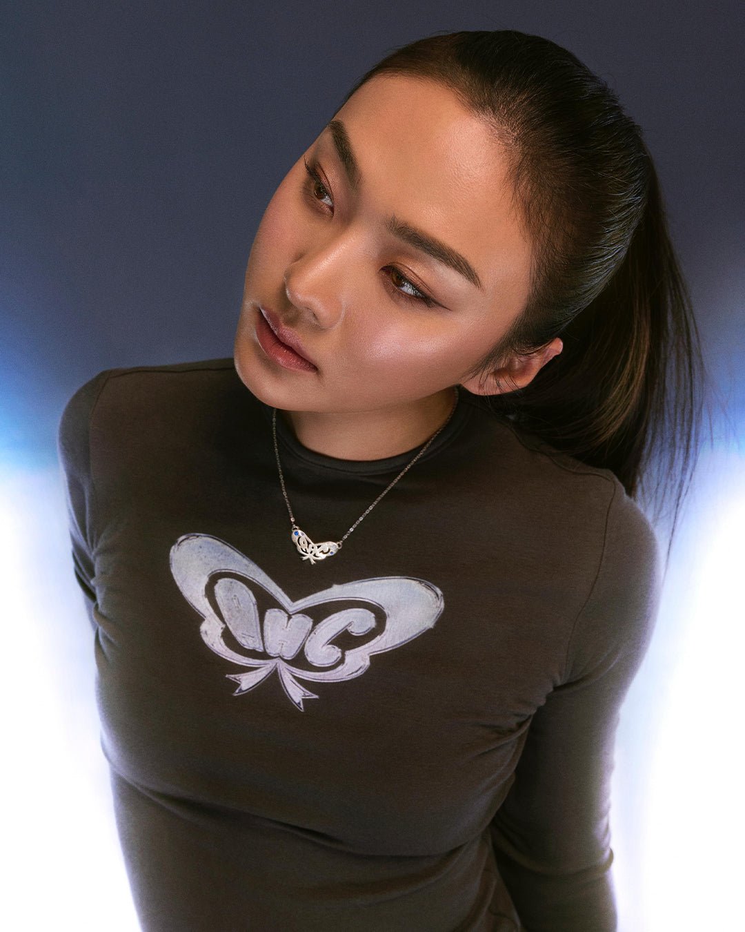 Aim Higher Club X Spellman Chrome Logo Long Sleeve Top/ Grey - GROGROCERY