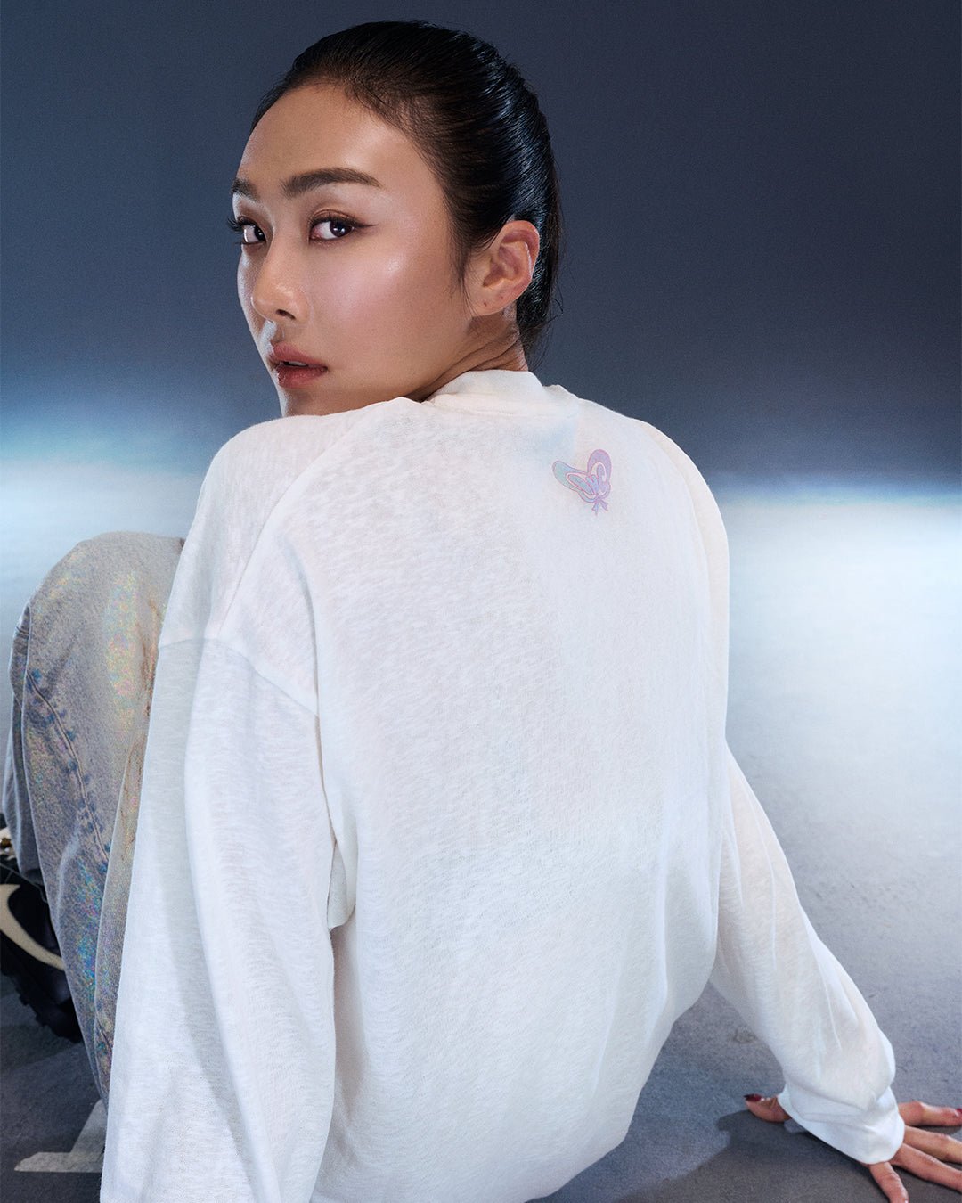 Aim Higher Club X Spellman Graphics Long Tee/ Off White - GROGROCERY