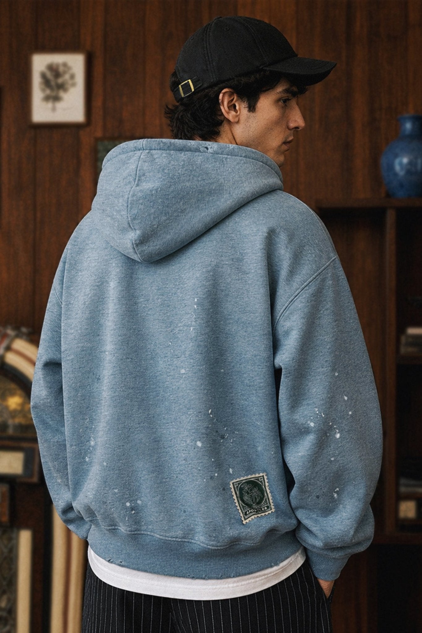 APOSTLES WASHED PATCH LOGO ZIP - UP HOODIE – STILLWATER - GROGROCERY