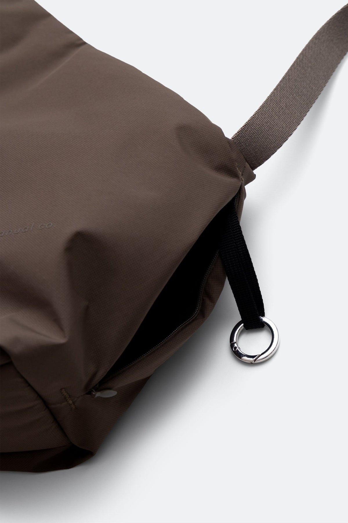(empty) manual co. asymmetric padded bag/ taupe brown - GROGROCERY