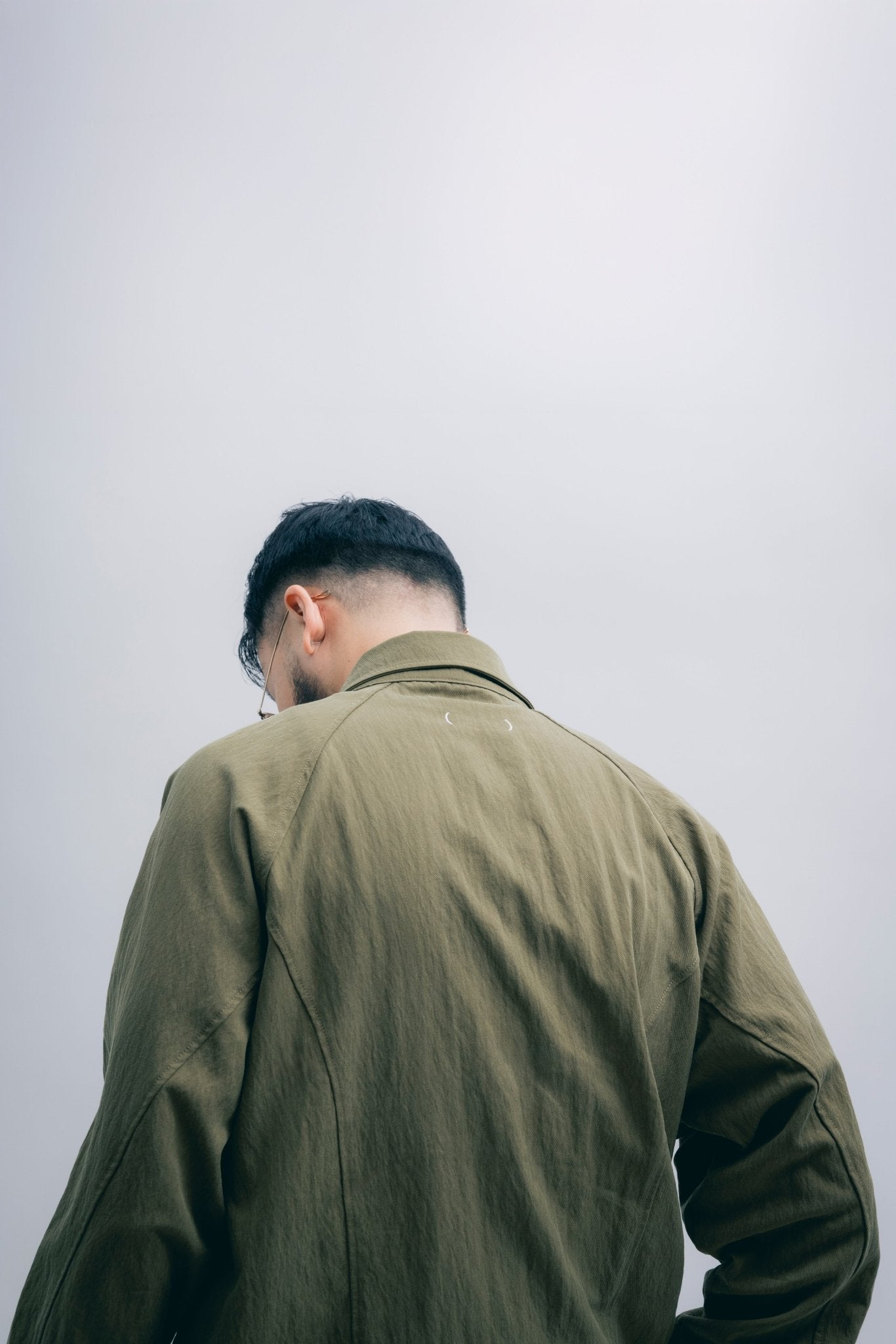 (empty) manual co. panelled blouson jacket/ army green - GROGROCERY