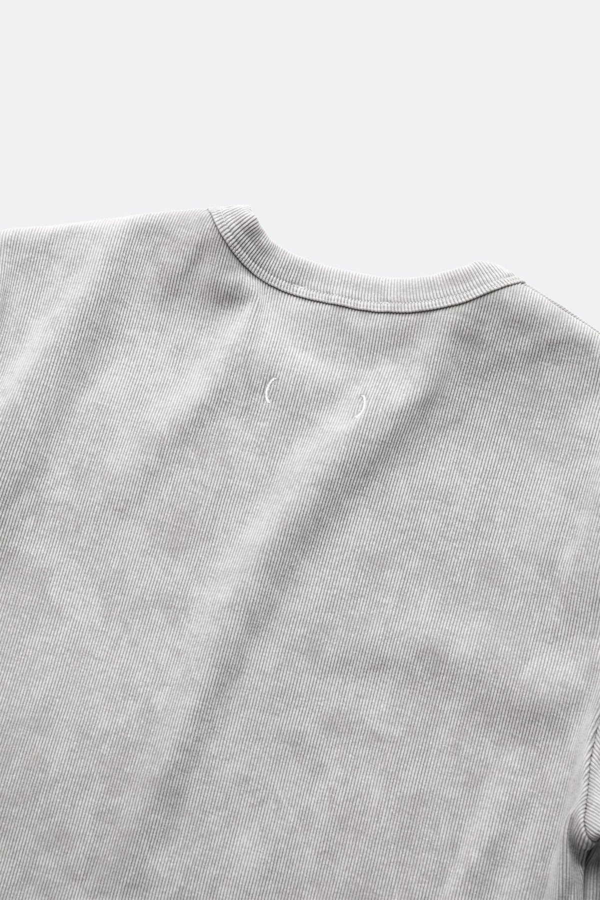 (empty) manual co. slim fit ribbed tee/ washed grey - GROGROCERY