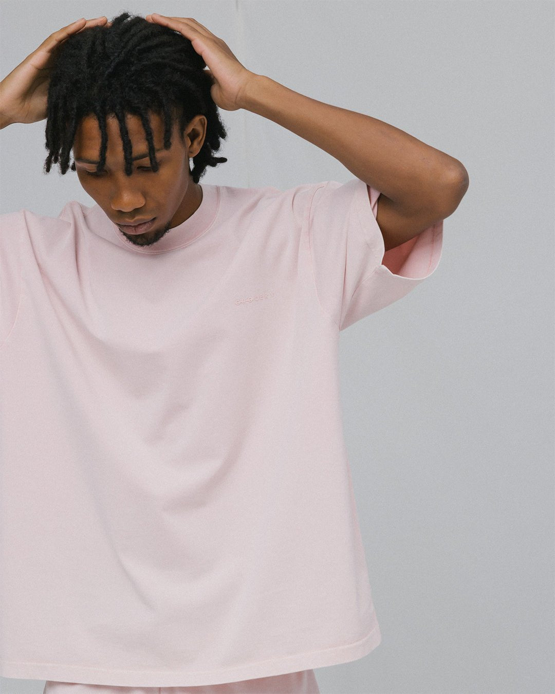 GROCERY BASIC WASHED BOXY TEE/ BABY PINK - GROGROCERY