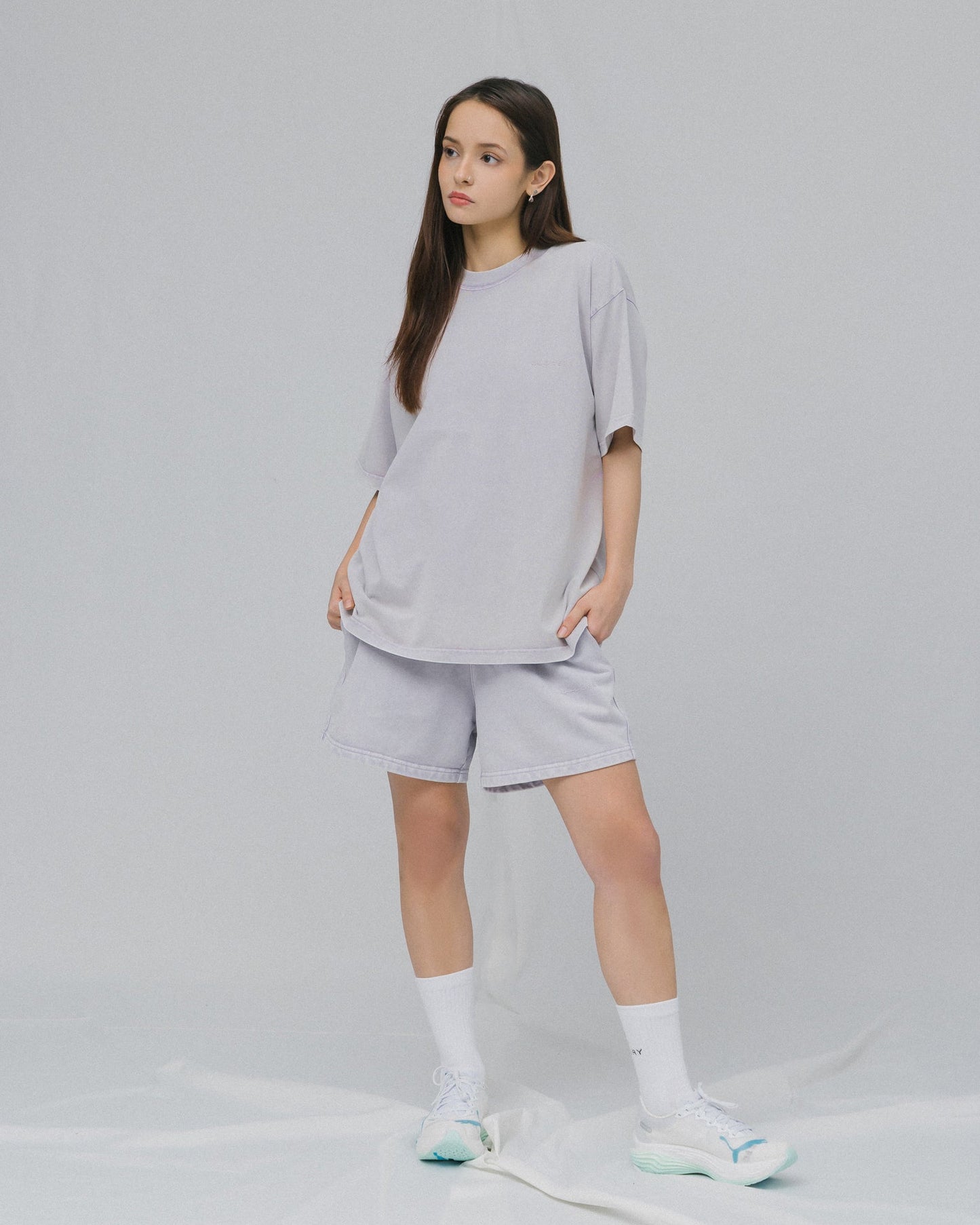 GROCERY BASIC WASHED SWEATSHORT/ TARO - GROGROCERY