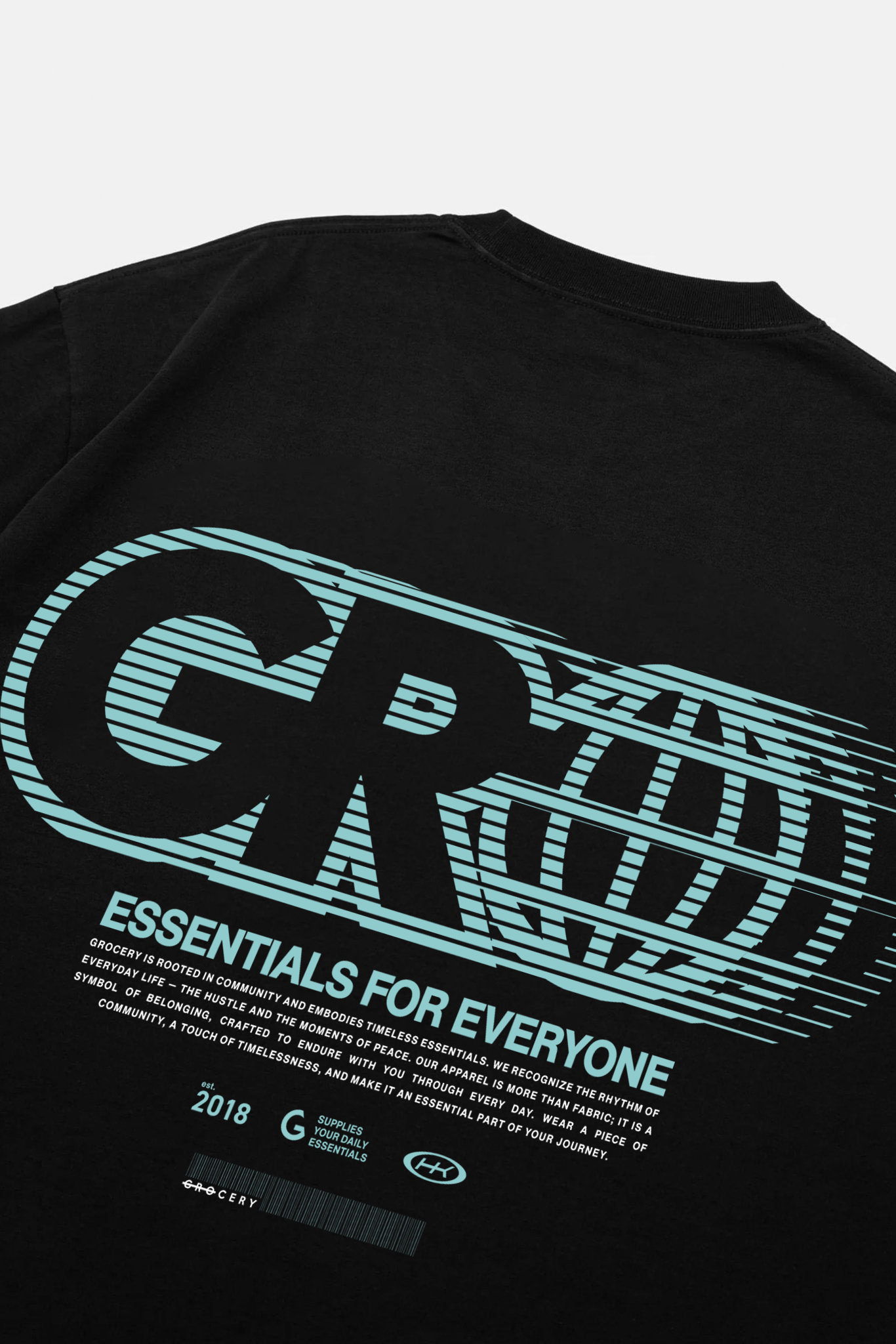 GROCERY DAILY ESSENTIALS LOGO TEE/ BLACK - GROGROCERY