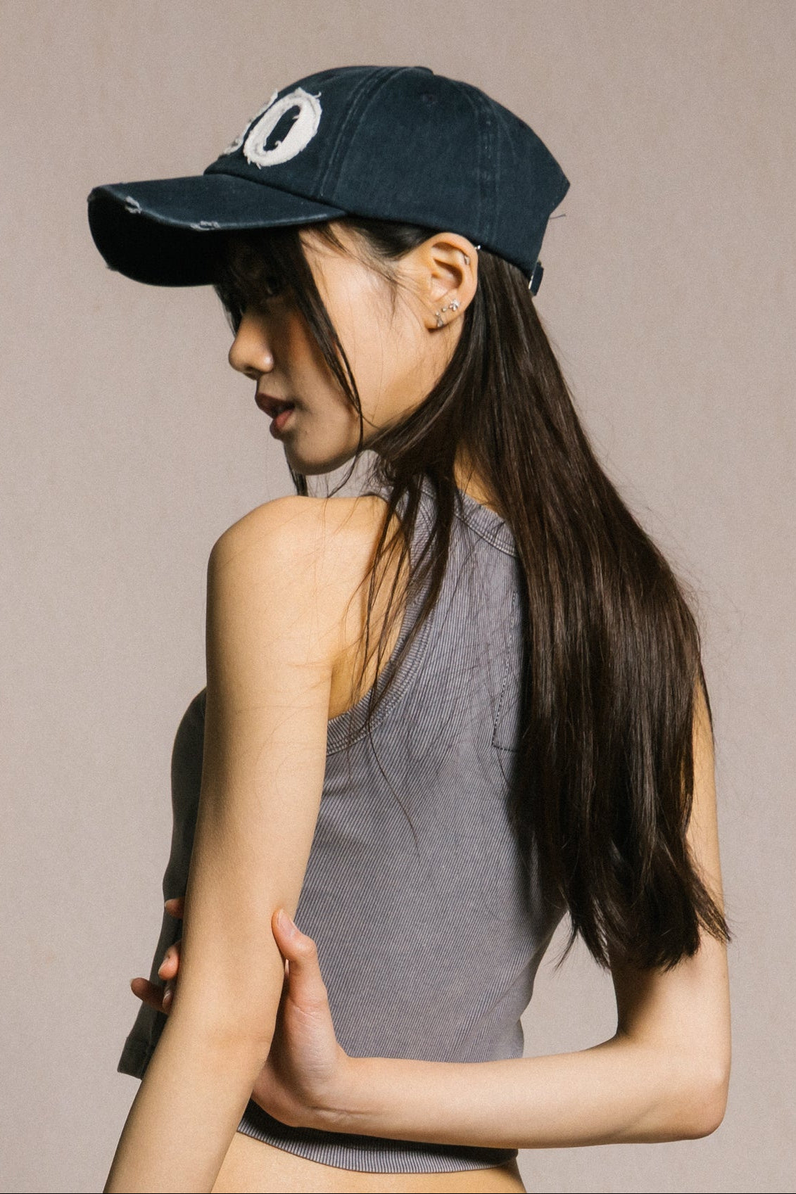 GROCERY DISTRESSED LOGO WASHED CAP/ NAVY - GROGROCERY