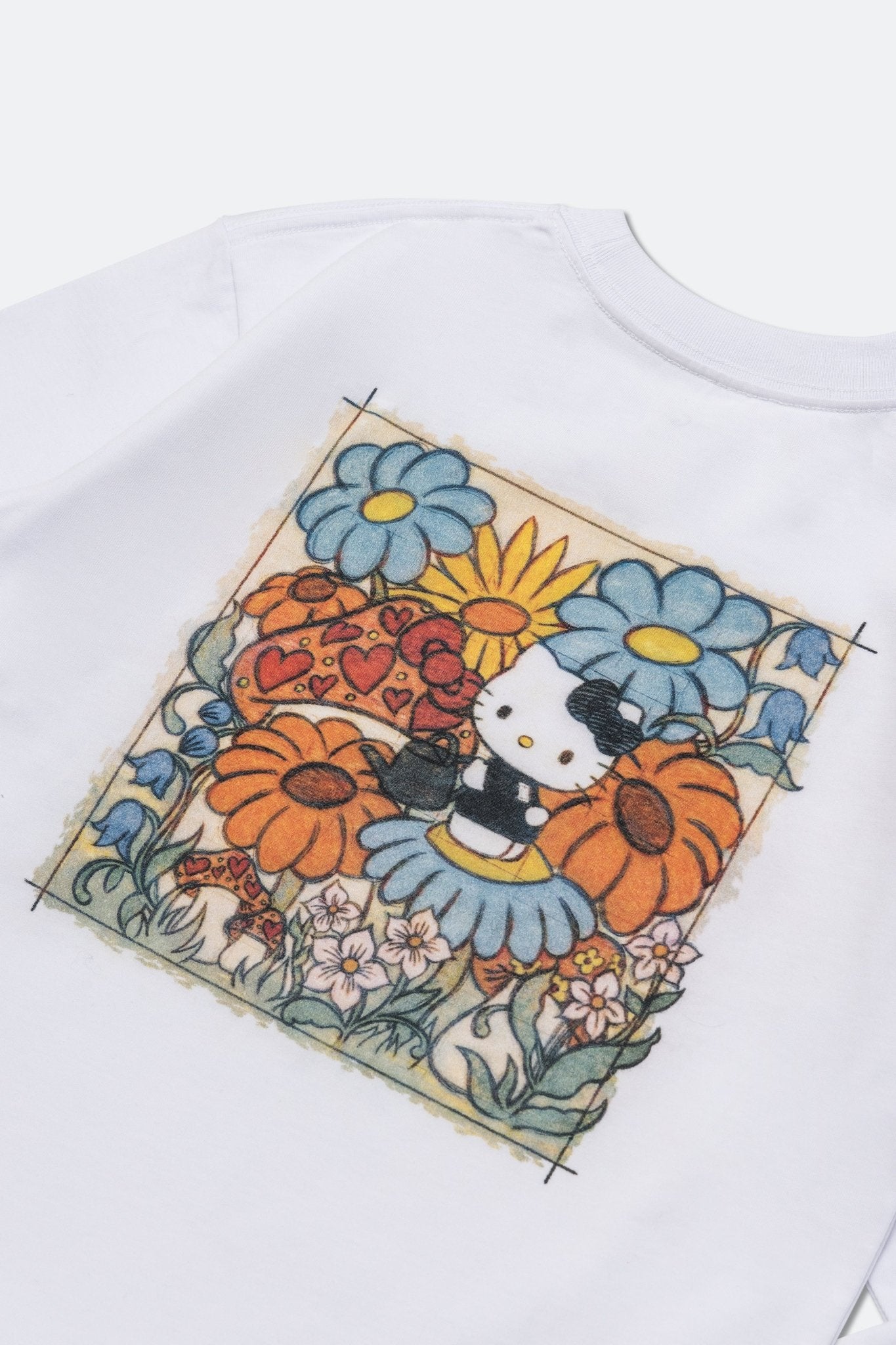 GROCERY | HELLO KITTY KIDS LOVE GARDEN GRAPHIC LONG TOP/ WHITE - GROGROCERY