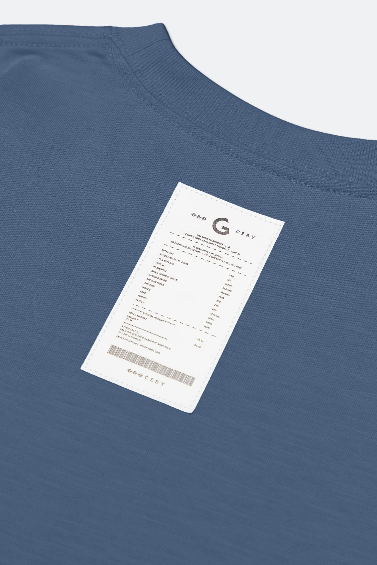 GROCERY KIDS MINI INVOICE TEE/ DUSTY BLUE - GROGROCERY