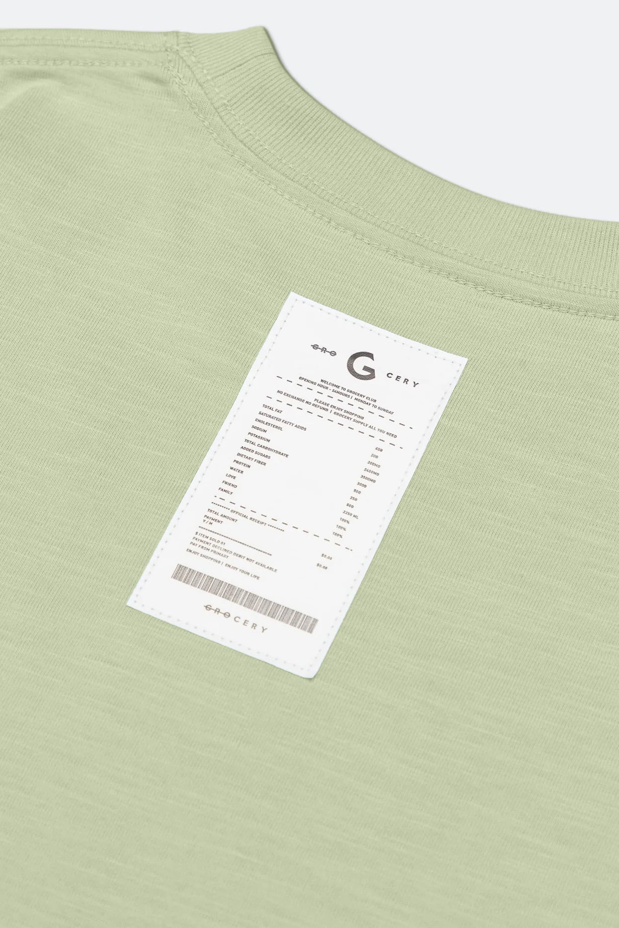 GROCERY KIDS MINI INVOICE TEE/ DUSTY GREEN - GROGROCERY