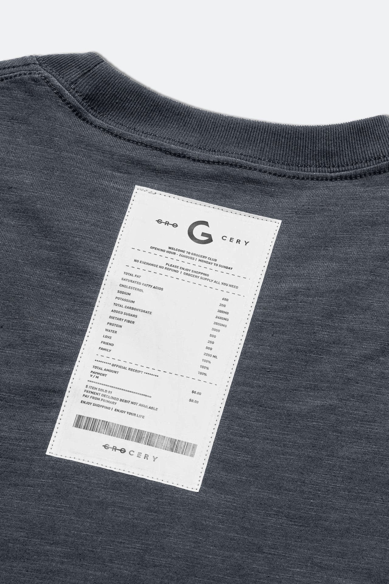 GROCERY LT - 006 INVOICE LONG TOP/ CHARCOAL - GROGROCERY