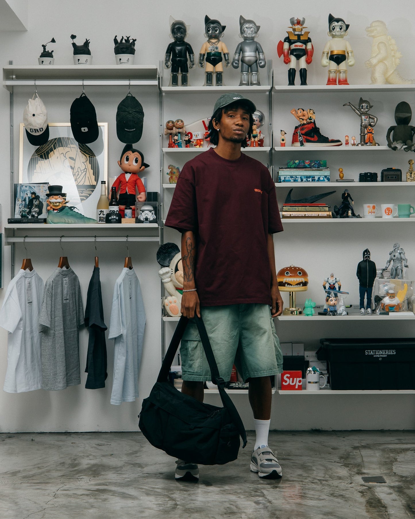 GROCERY MOTION G LOGO TEE/ BURGUNDY - GROGROCERY