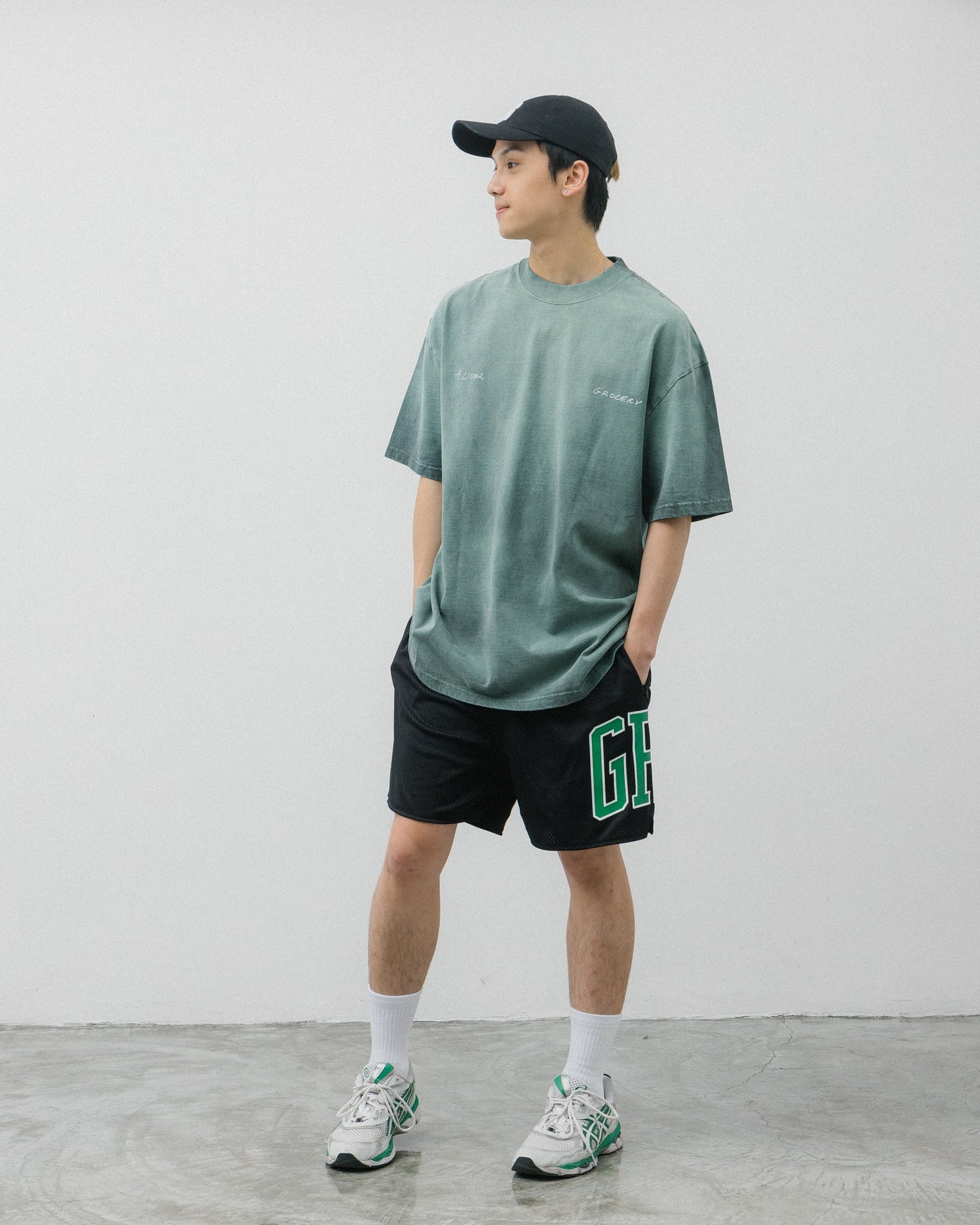 GROCERY ROOKIE MAMBA WASHED GRAPHIC TEE/ FADED GREEN BY ADAM LISTER - GROGROCERY