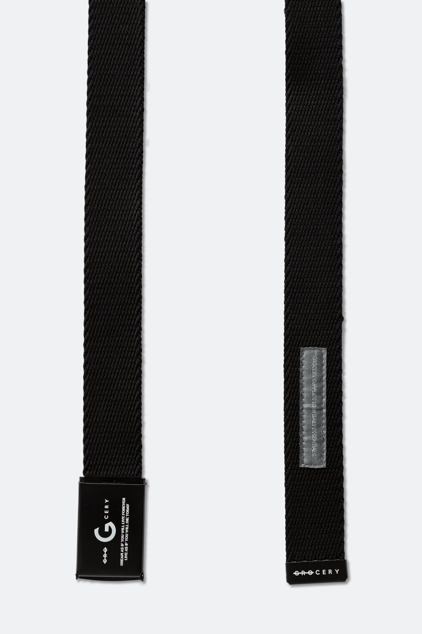 GROCERY SLOGAN WEB BELT/ BLACK - GROGROCERY