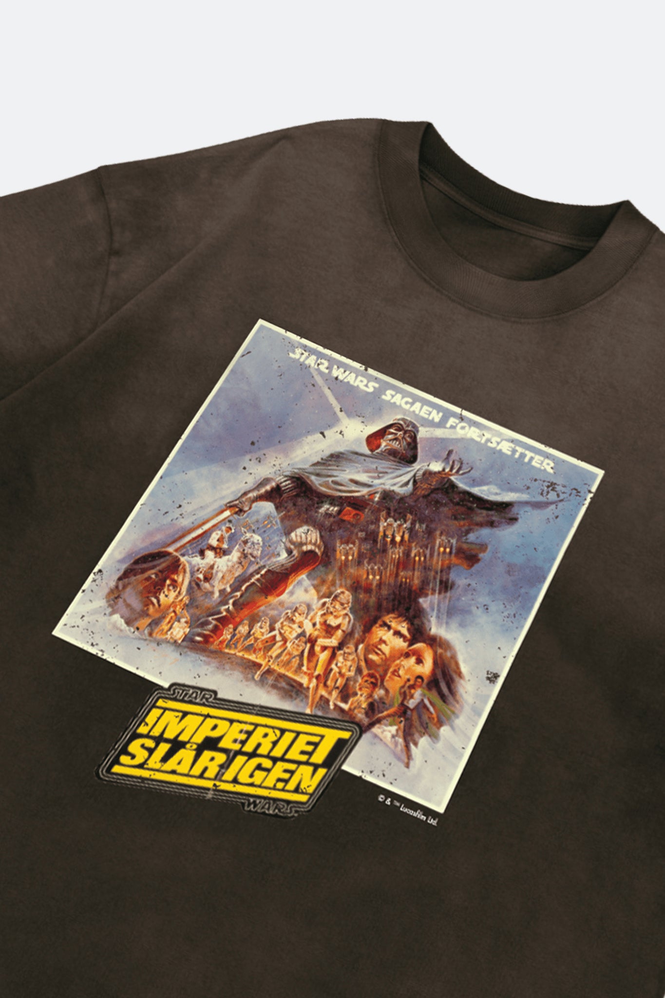 GROCERY STAR WARS THE EMPEROR STRIKES BACK 1980 POSTER WASHED TEE/ BROWN