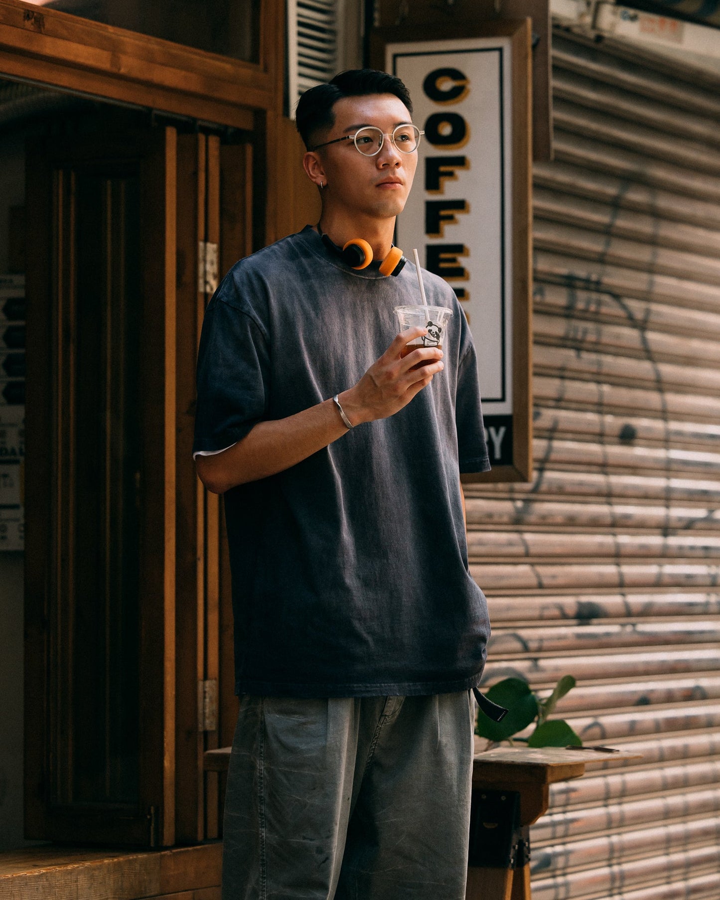 GROCERY TEE - 077 DIRTY WASHED INVOICE/ FADED BLACK - GROGROCERY