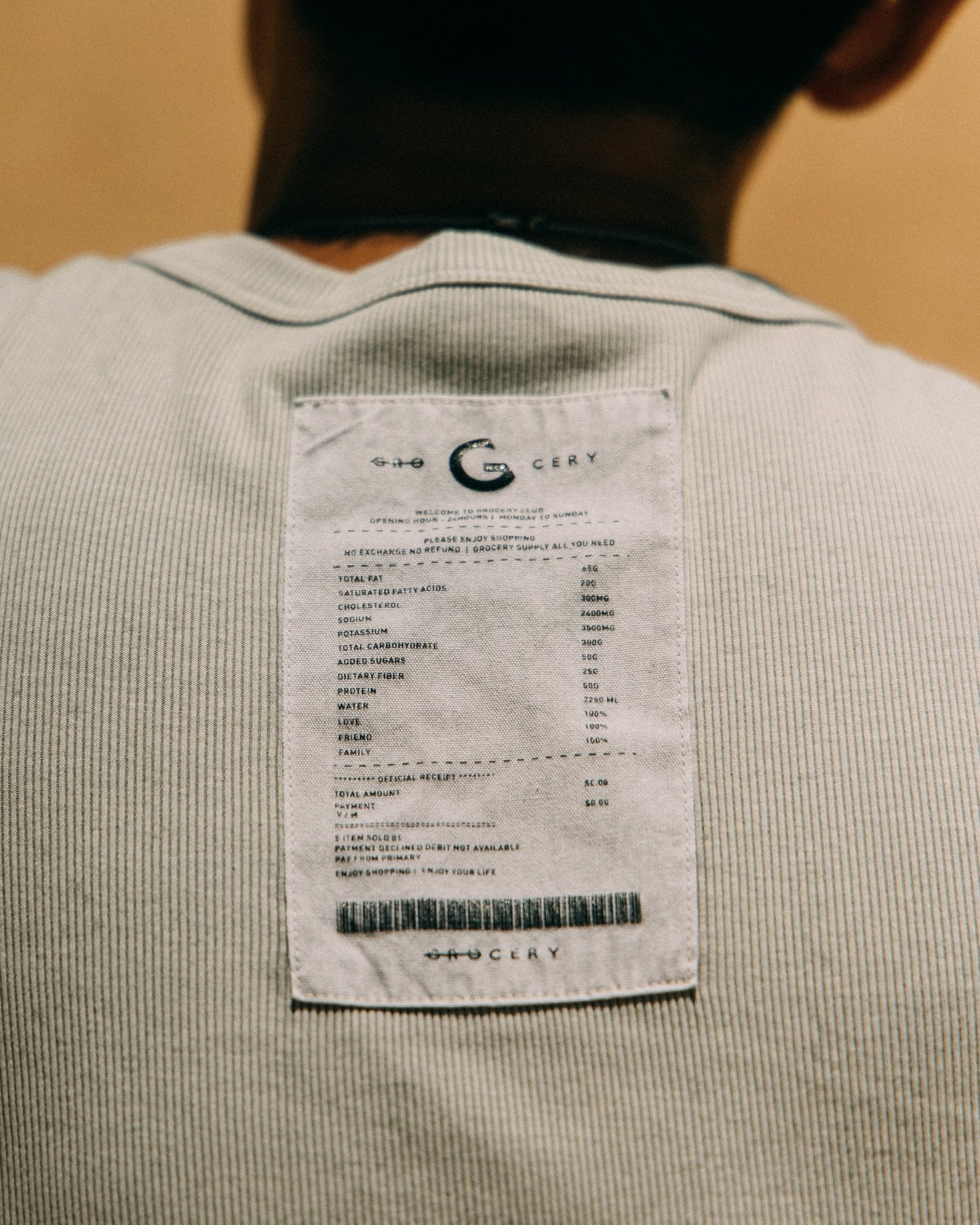 GROCERY WASHED INVOICE TANK TOP/ GREY - GROGROCERY