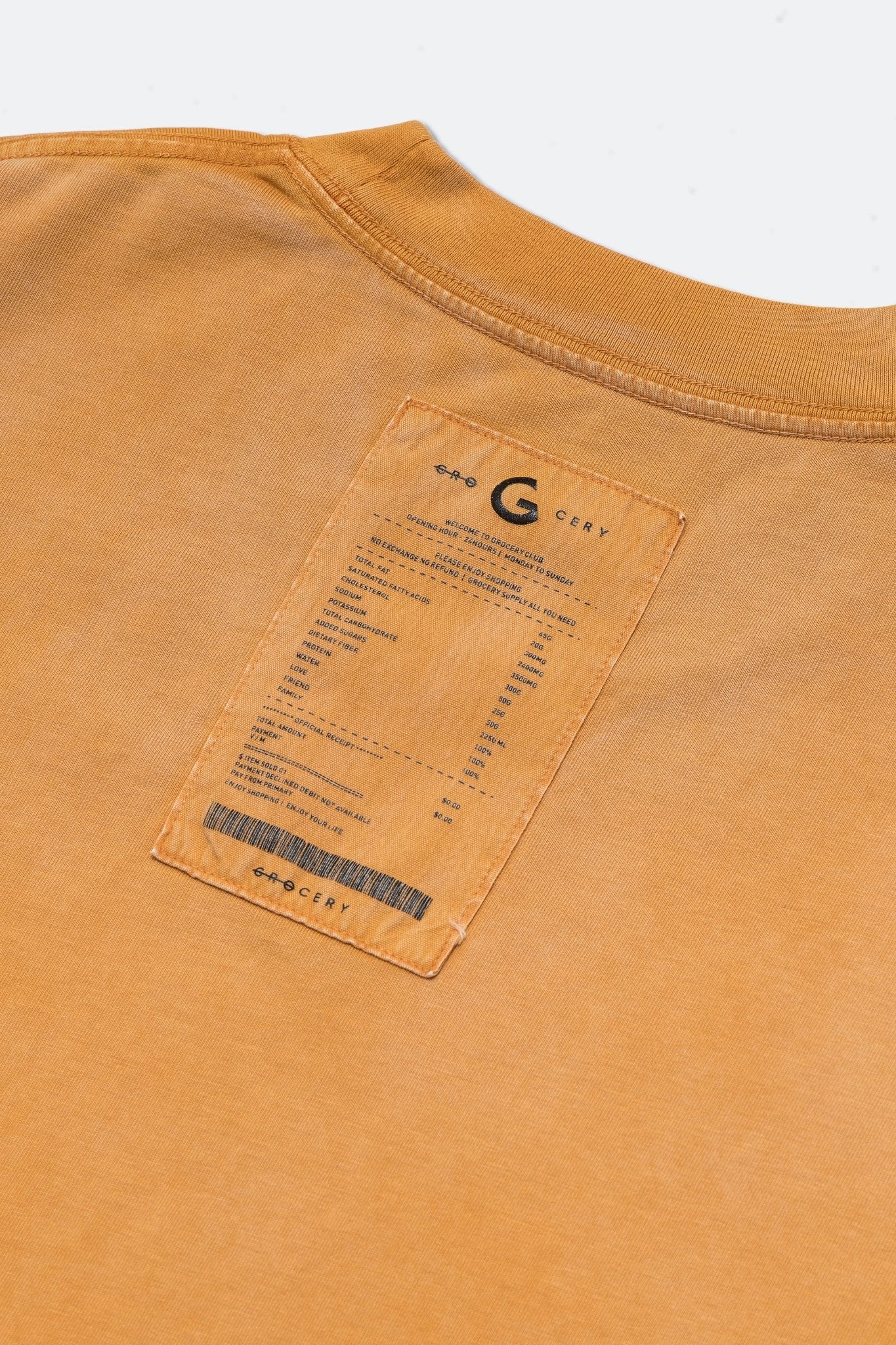 GROCERY WASHED INVOICE TEE/ ORANGE - GROGROCERY