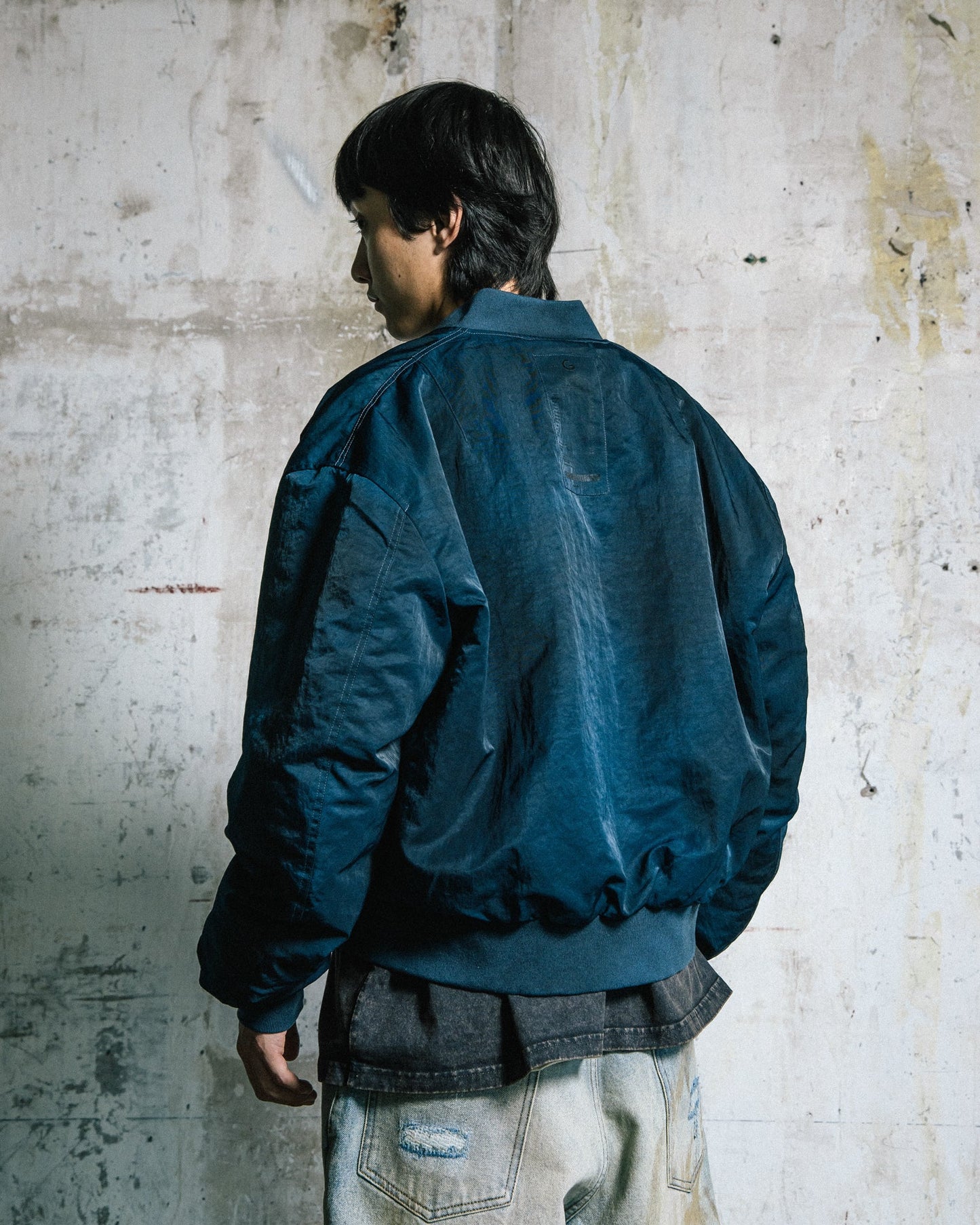 GROCERY WASHED MA - 1 BOMBER JACKET/ DIRTY NAVY - GROGROCERY