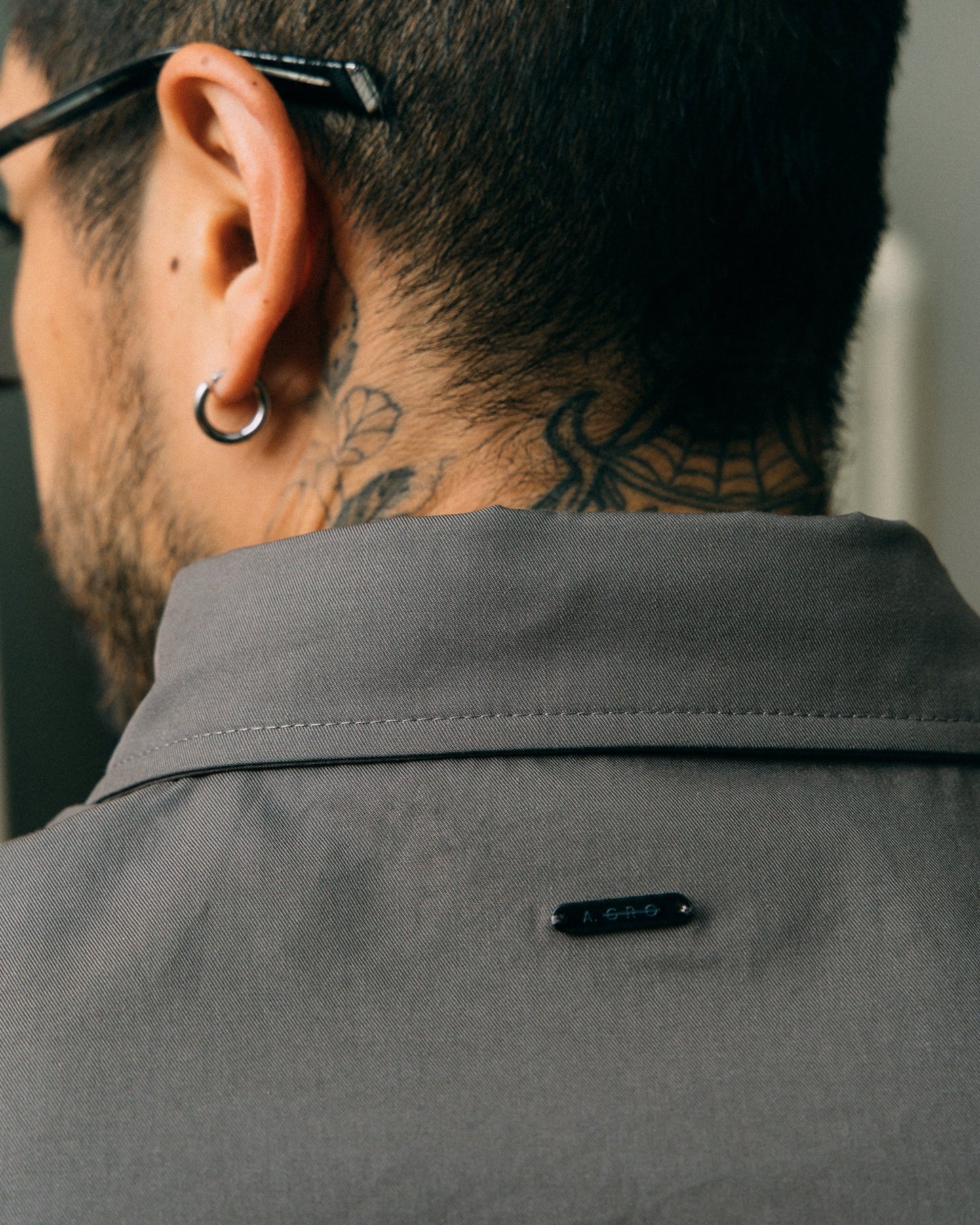 GROCERY x A. SOCIETY DOUBLE POCKET OXFORD SHIRT/ CHARCOAL - GROGROCERY