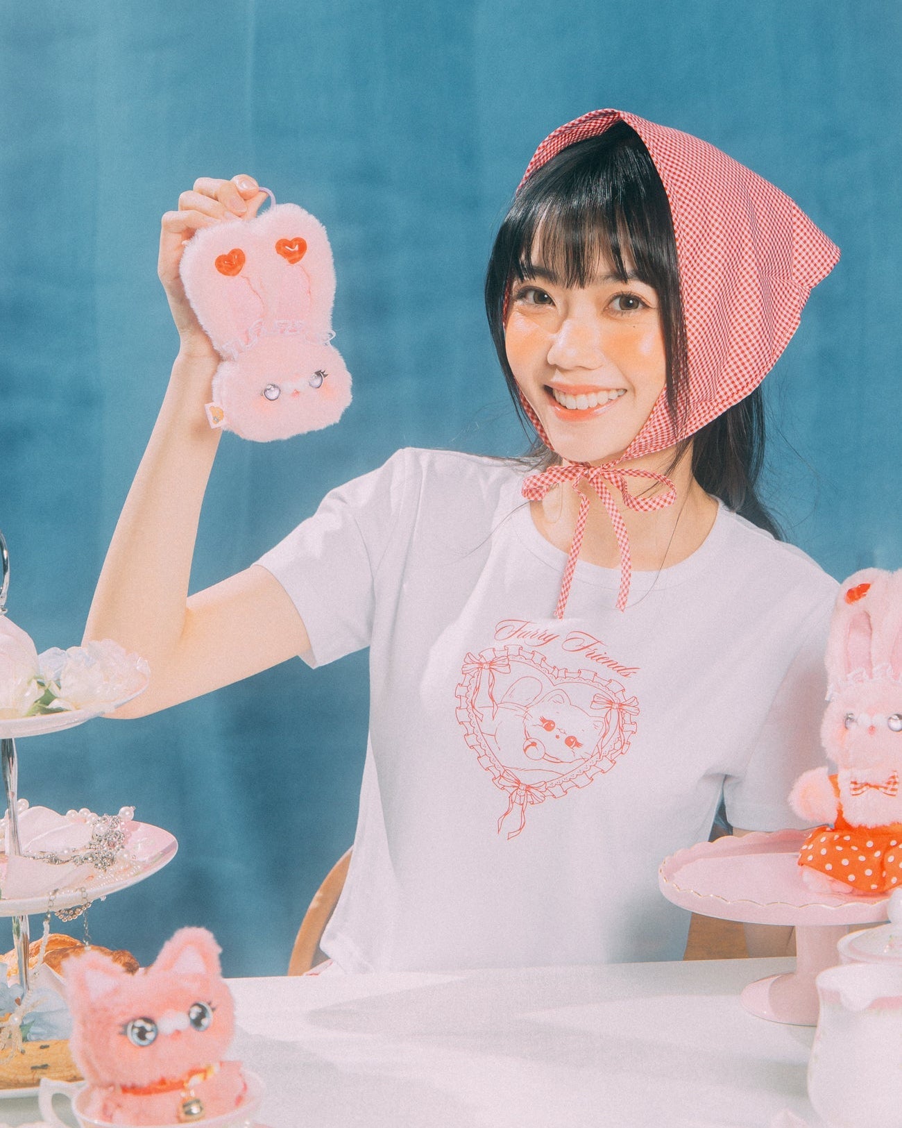 GROCERY x GRRRR FLUFFY PUDDING HEADBAND/ PINK - GROGROCERY