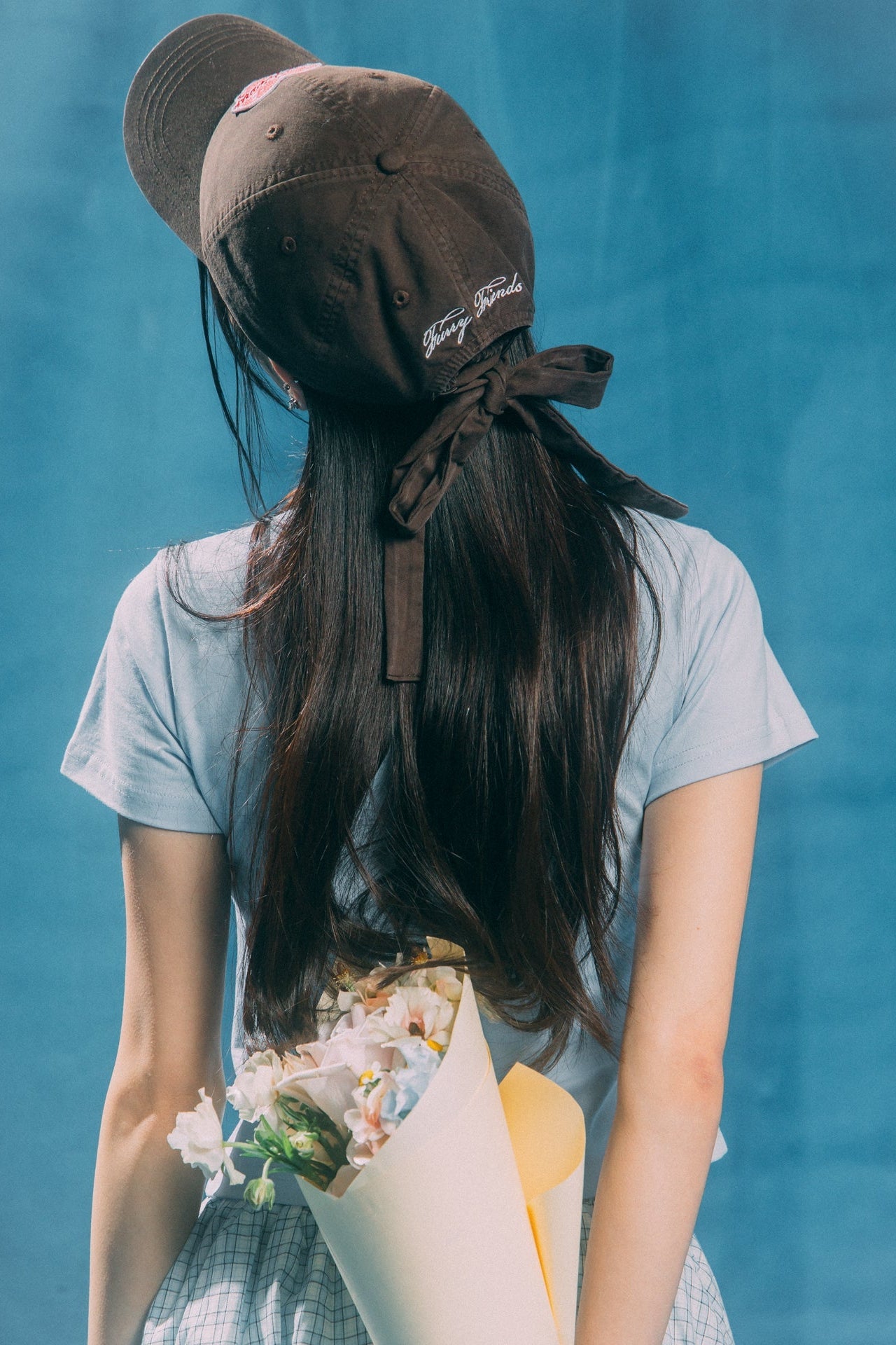 GROCERY x GRRRR WASHED LOGO CAP WITH BOW/ BROWN - GROGROCERY