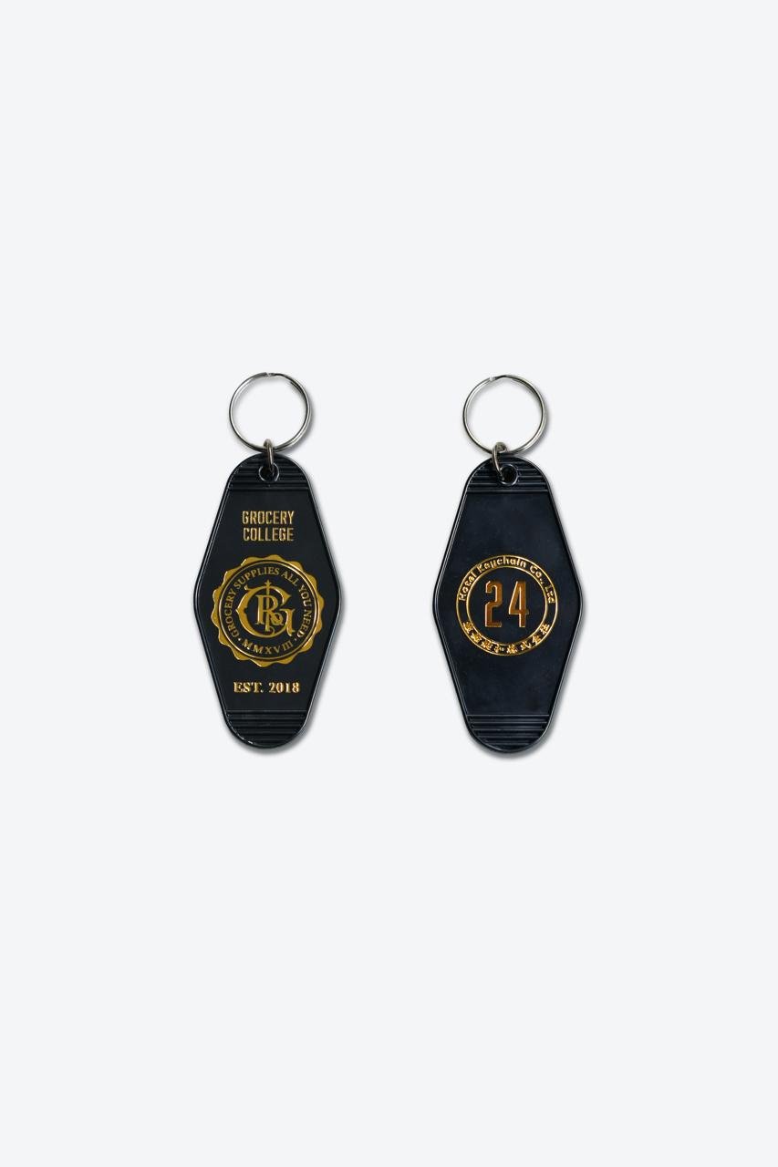 GROCERY x HOTEL KEYCHAIN CO. COLLEGE LOGO KEYCHAIN/ BLACK - GROGROCERY