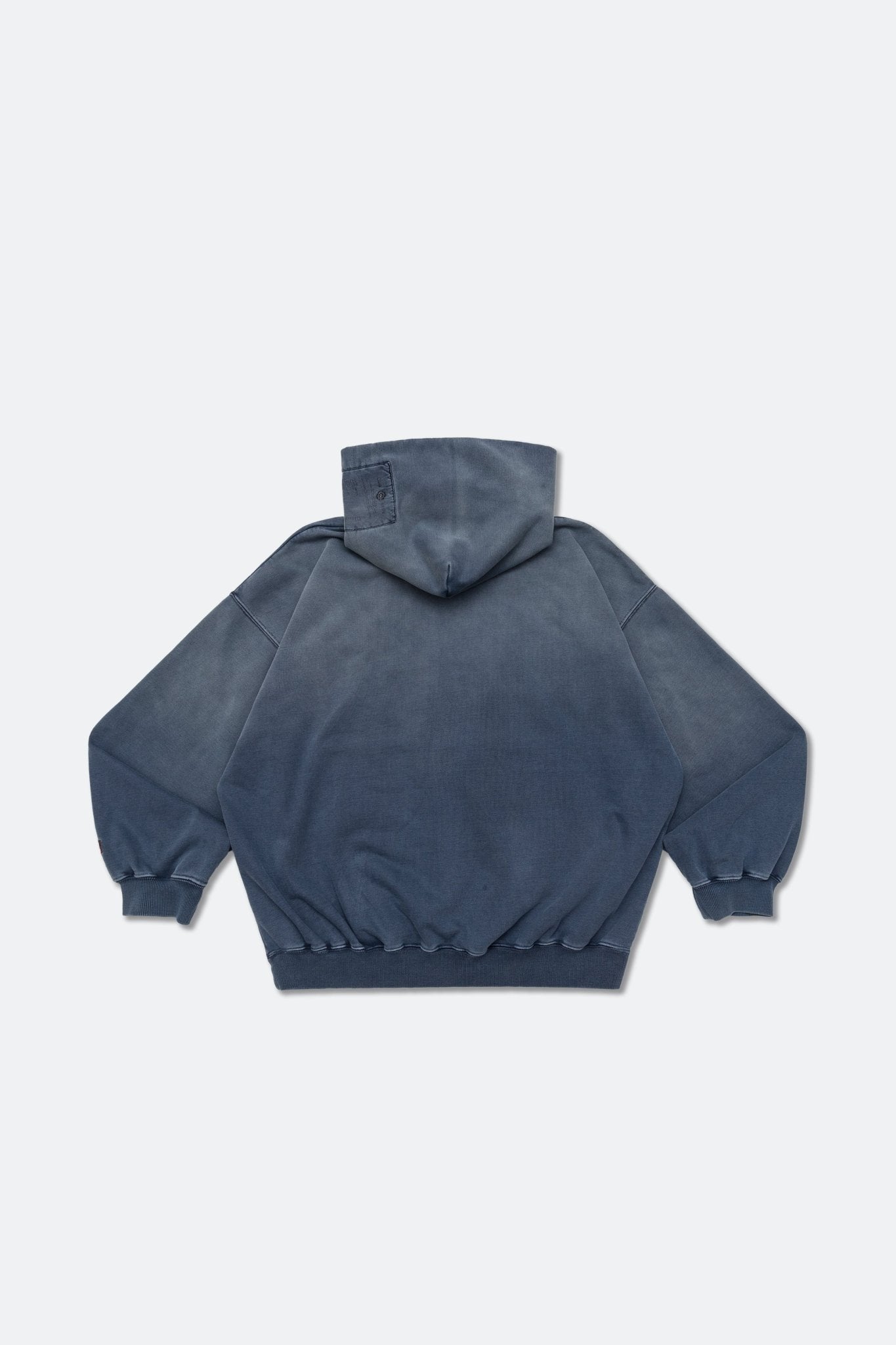 GROCERY X NEEDLESS EMBROIDERY LOGO PATCH WASHED HOODIE/ DUSTY BLUE - GROGROCERY
