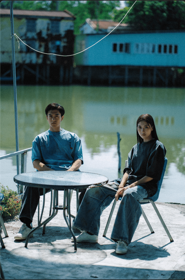 GROCERY X NEEDLESS PAINTED WASHED LOGO TEE/ TEAL BLUE - GROGROCERY