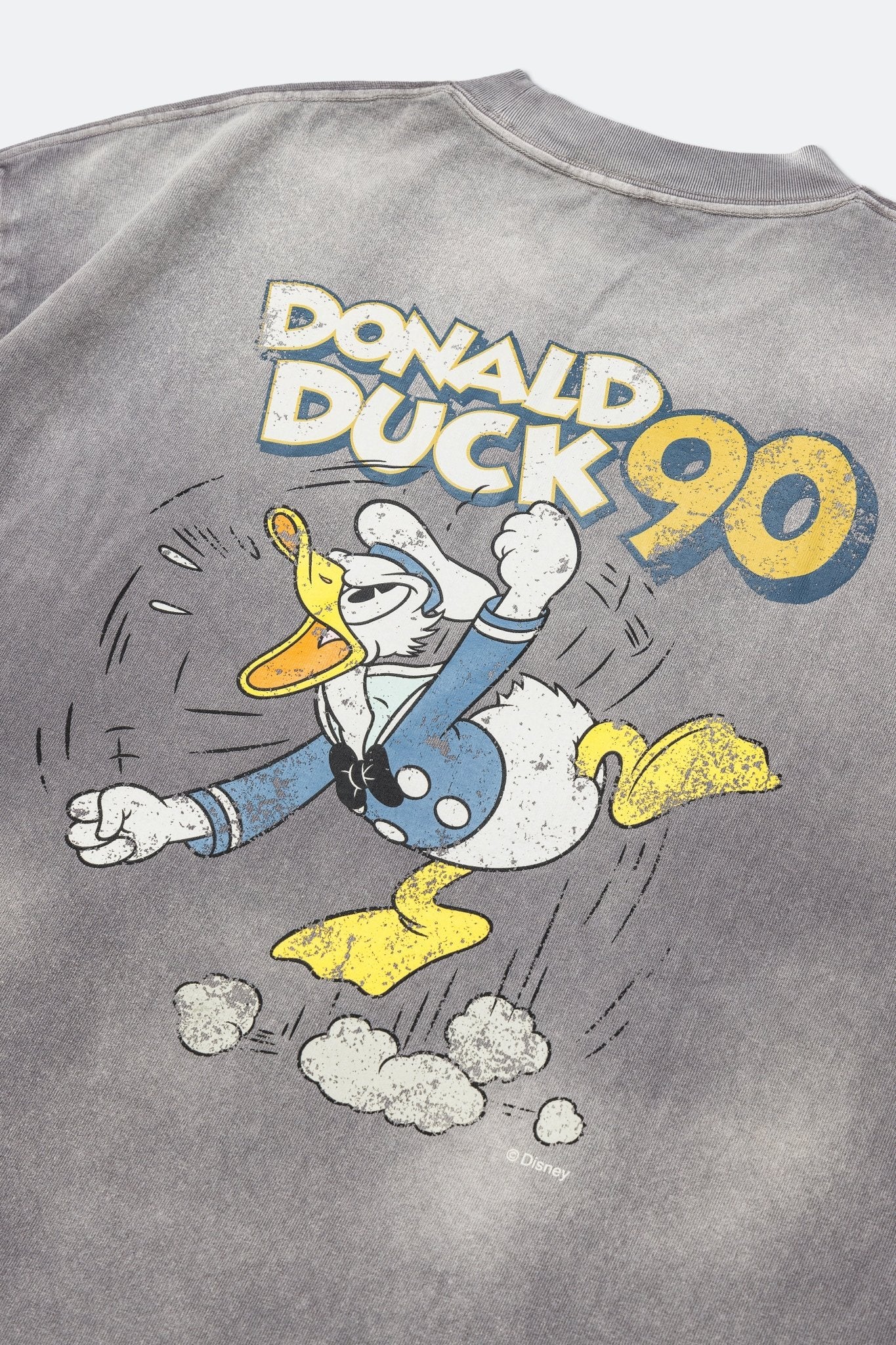 GROCERY X URDU DIRTY WASHED DONALD DUCK TEE/ FADED GREY - GROGROCERY