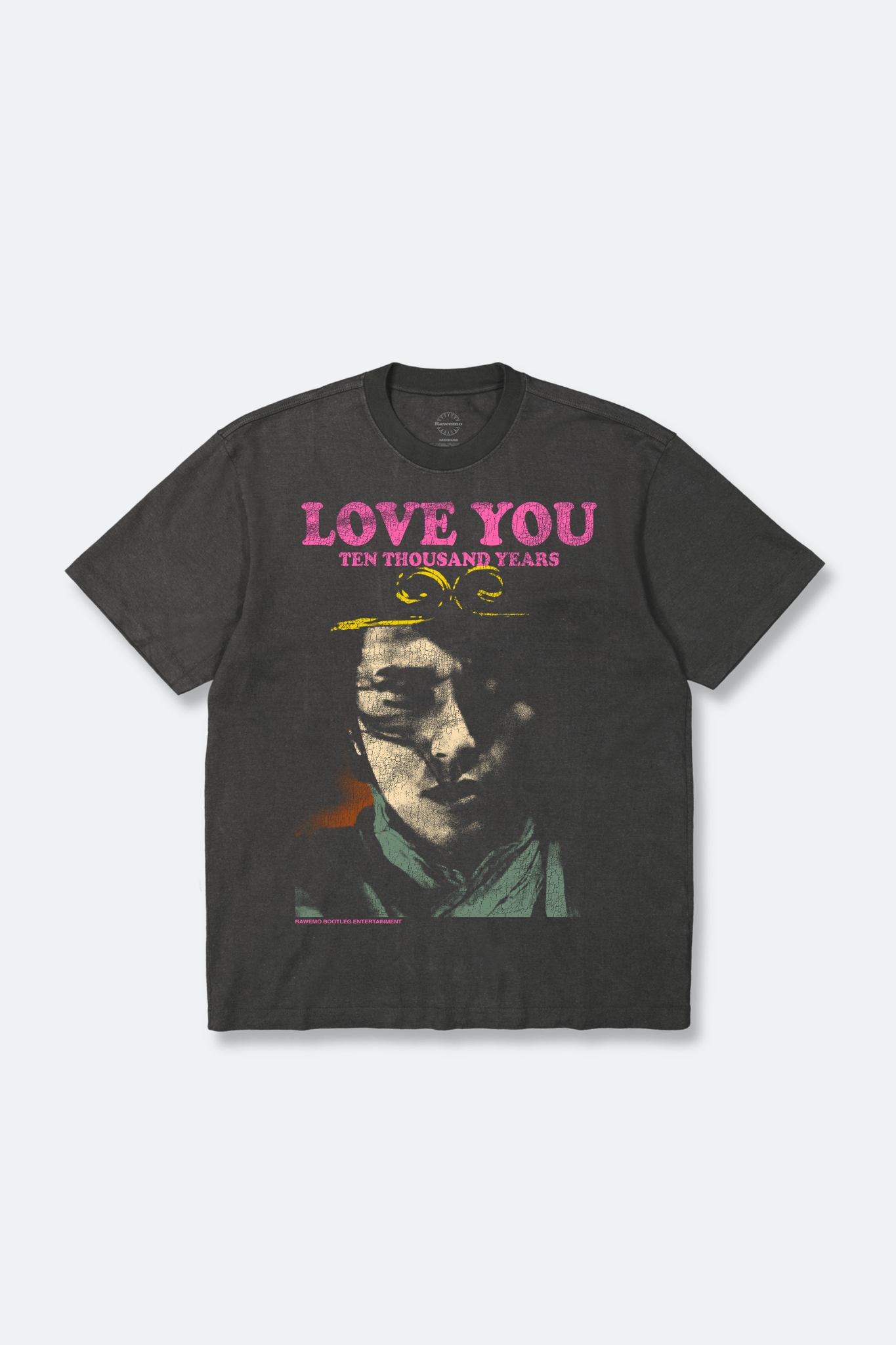 RAWEMOTIONS LOVE YOU 10000 YEARS WASHED TEE/ WASHED BLACK - GROGROCERY