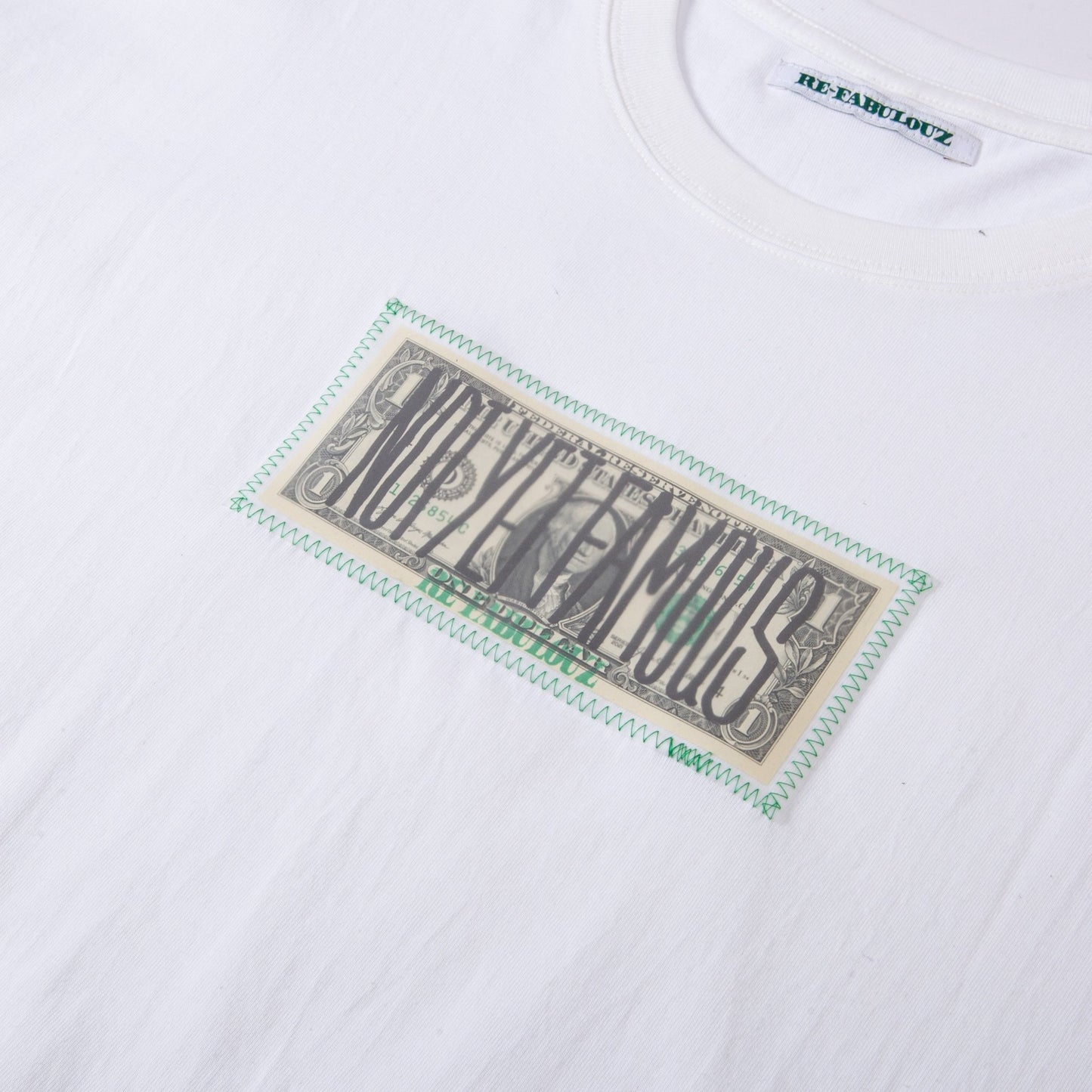 Re - Fabulouz Not Yet Famous Dollar Tee/ White - GROGROCERY