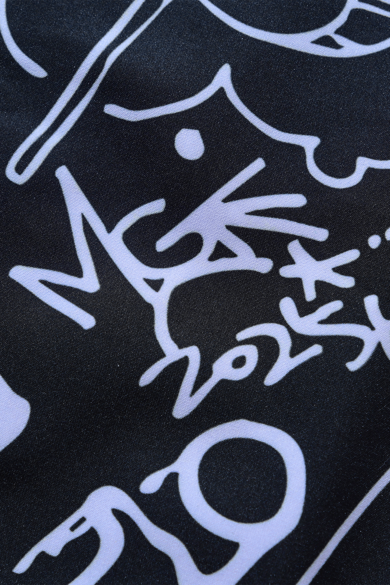 Yasaki Scribble Camp Collar Shirt/ Black - GROGROCERY