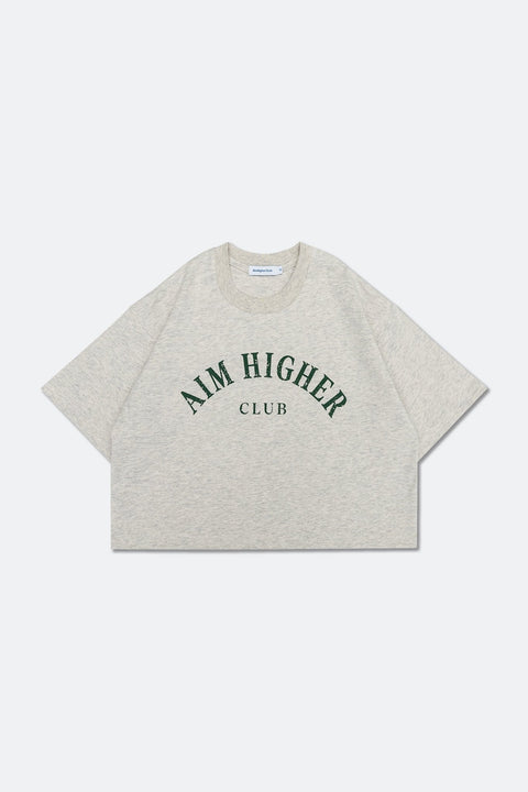 Aim Higher Club Basic Crop top/ Light Flecking Grey - GROGROCERY