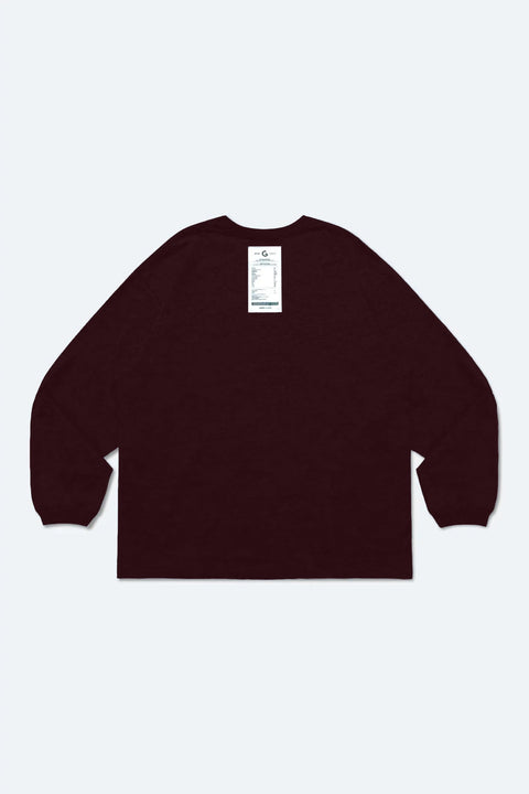 GROCERY FW23 LT-006 INVOICE LONG TOP/ BURGUNDY - GROGROCERY