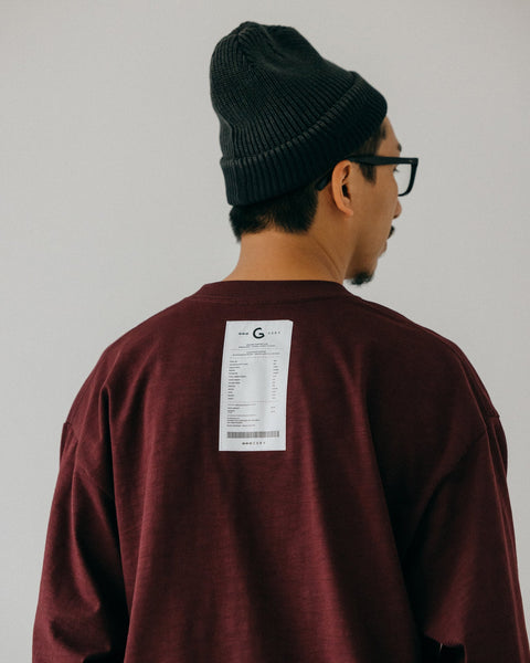 GROCERY FW23 LT-006 INVOICE LONG TOP/ BURGUNDY - GROGROCERY