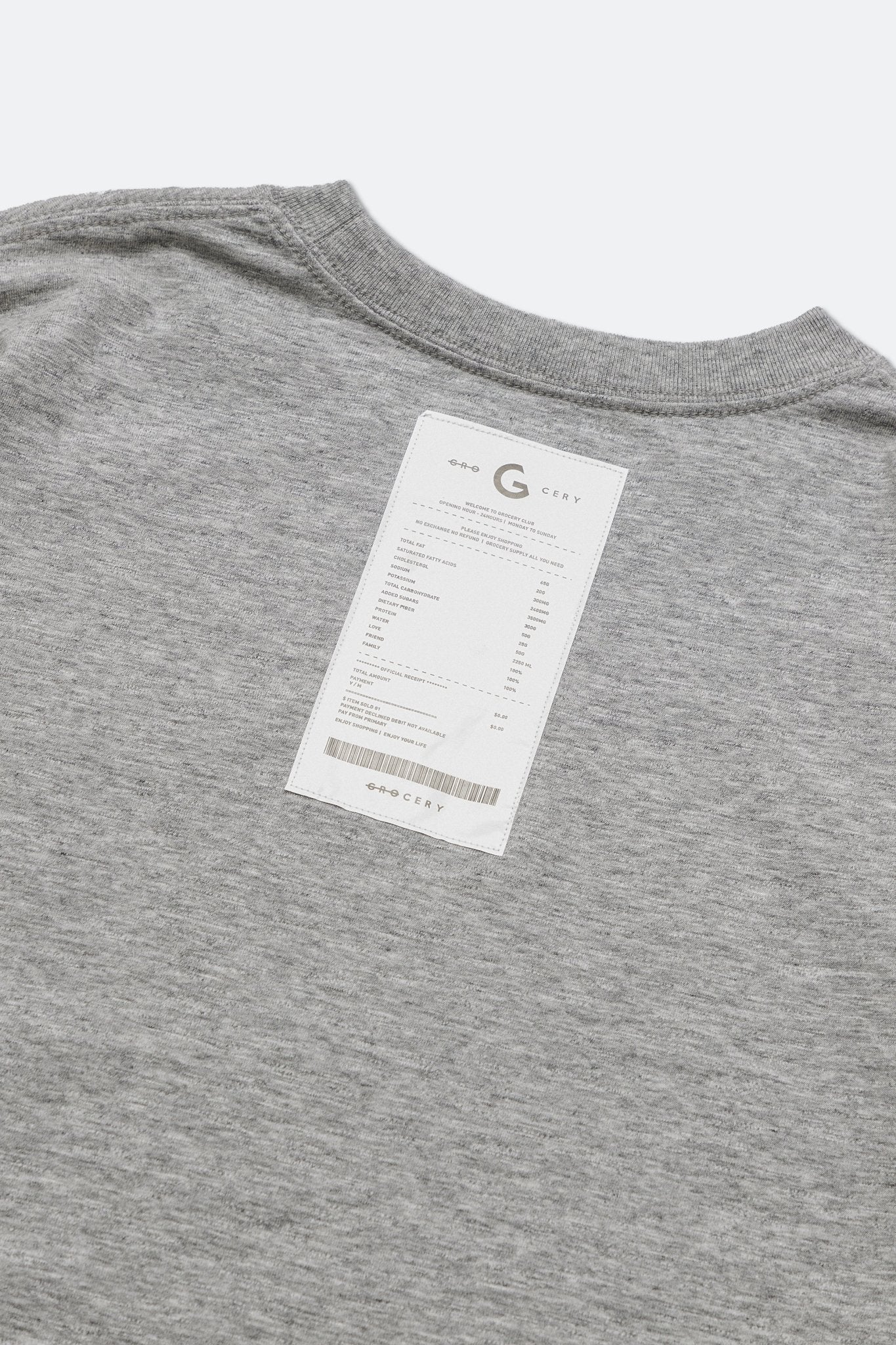 GROCERY FW23 LT-006 INVOICE LONG TOP/ GREY - GROGROCERY