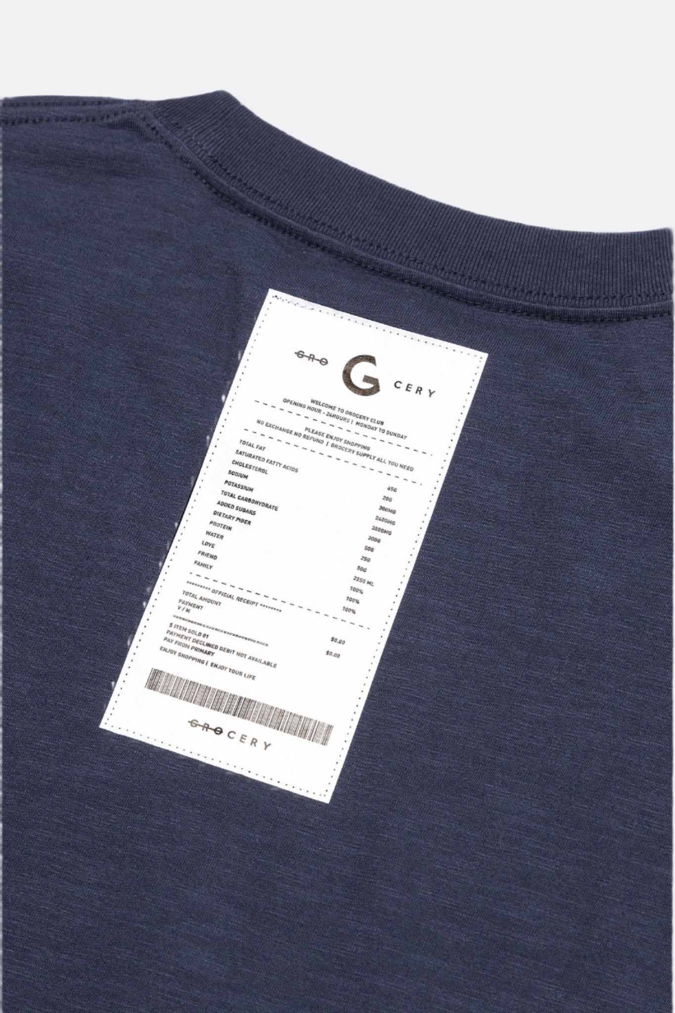 GROCERY LT-006 INVOICE LONG TOP/ NAVY - GROGROCERY