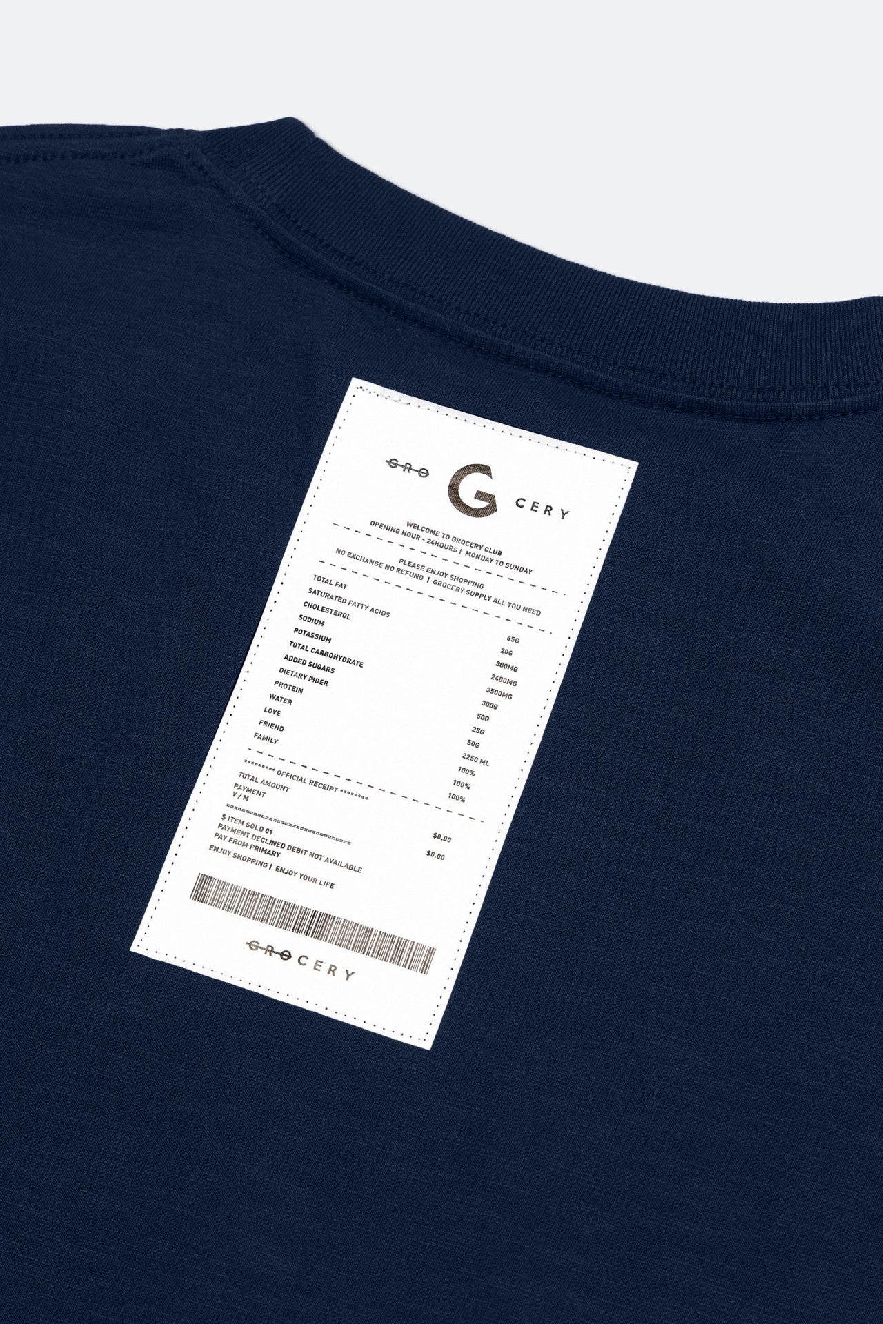 GROCERY SS23 TEE-001 INVOICE/ NAVY - GROGROCERY