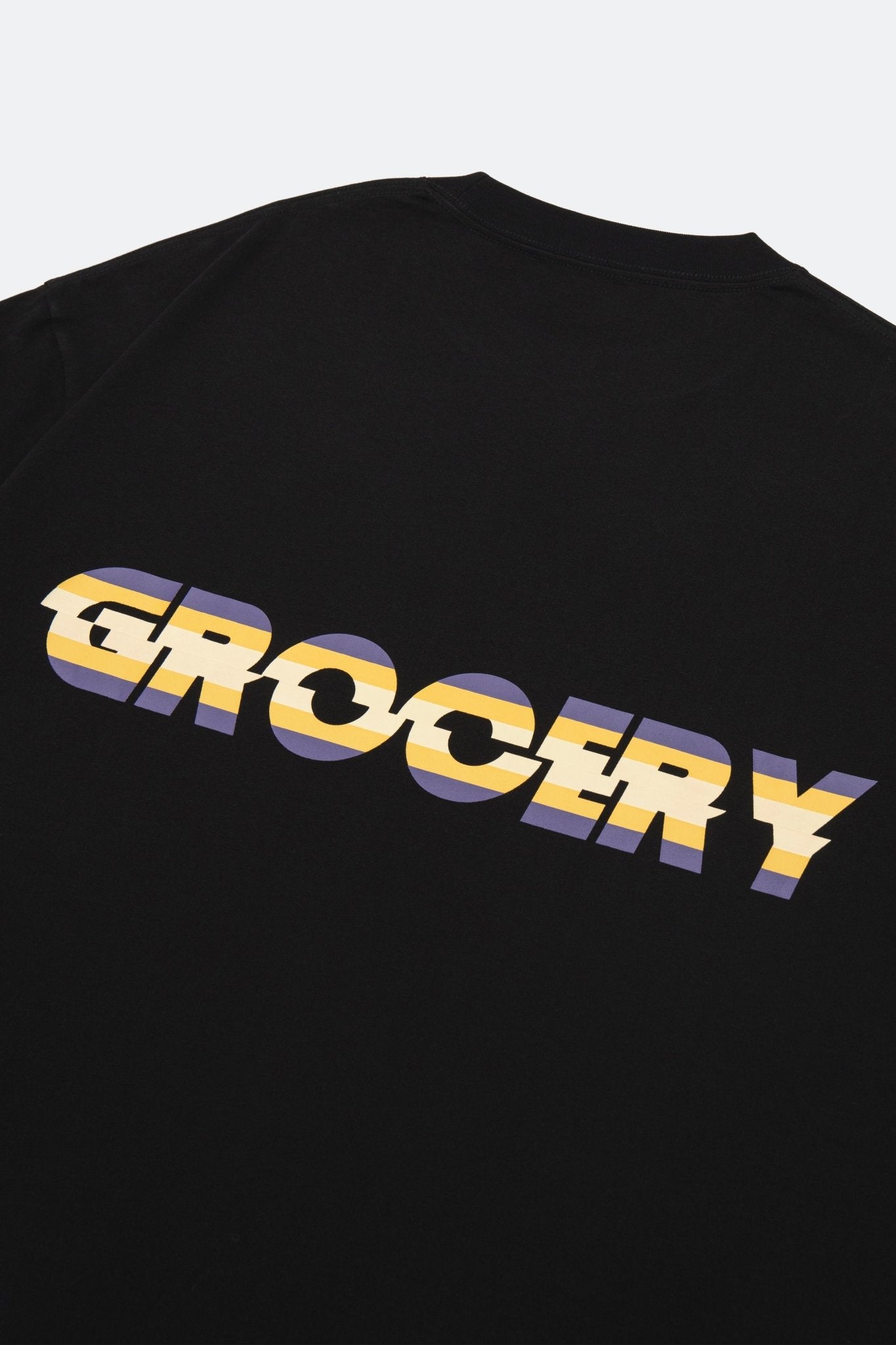 GROCERY TEE-063 RAINBOW LOGO TEE/ BLACK - GROGROCERY