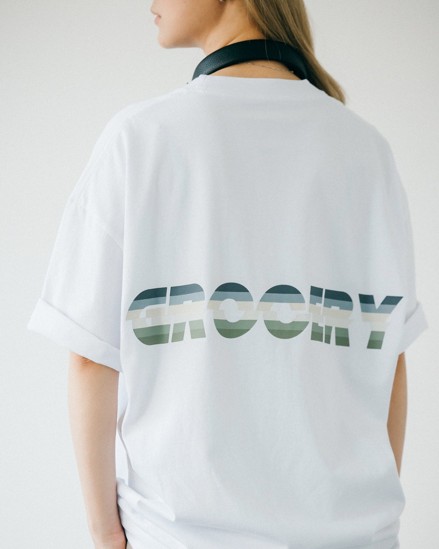 GROCERY TEE-063 RAINBOW LOGO TEE/ WHITE - GROGROCERY