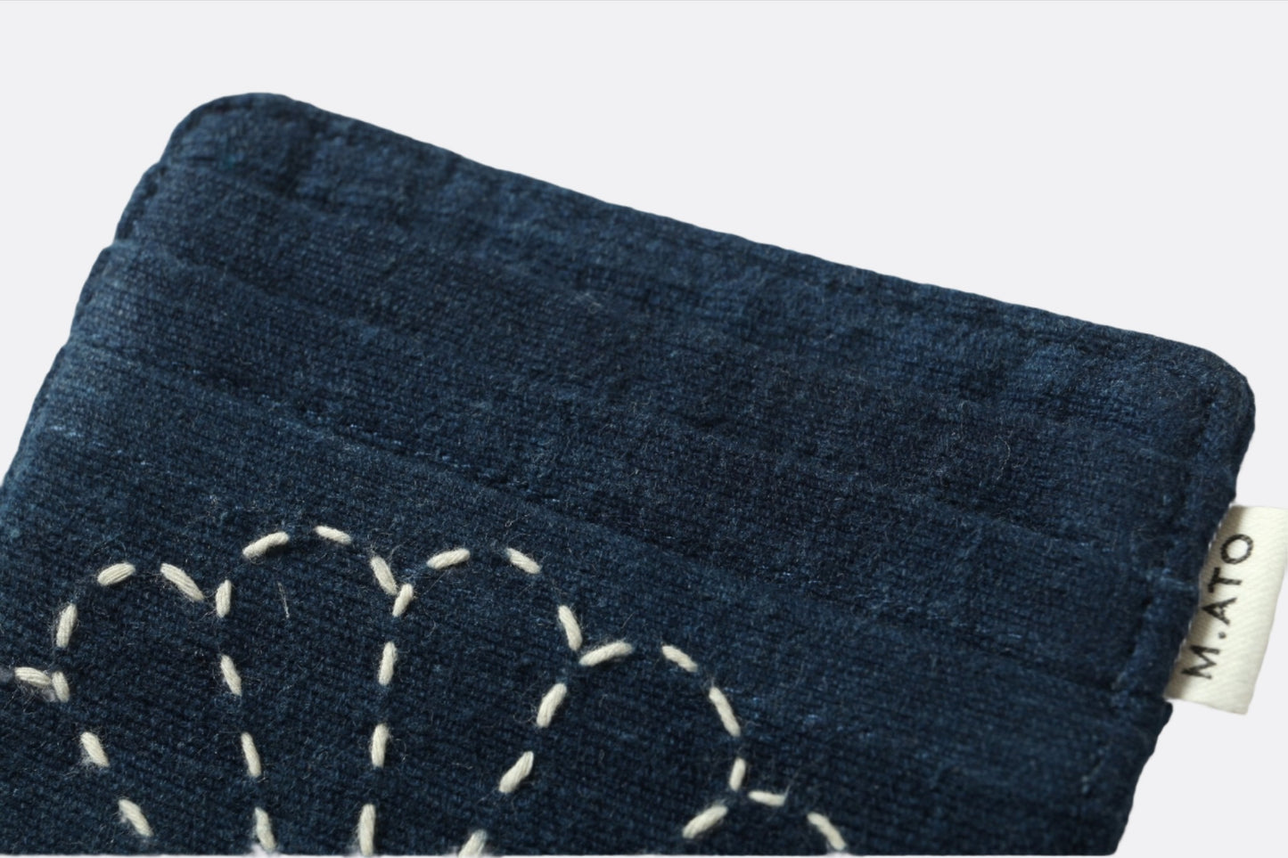 M.ATO【ASTER】Sashiko Card Holder - GROGROCERY