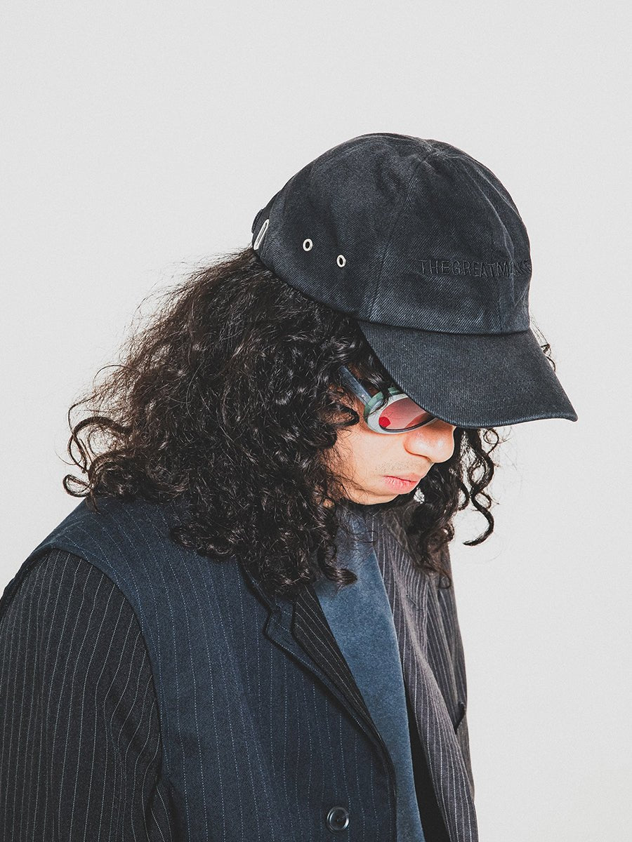 THEGREATMISTAKE. VINTAGE DENIM CAP/ BLACK - GROGROCERY